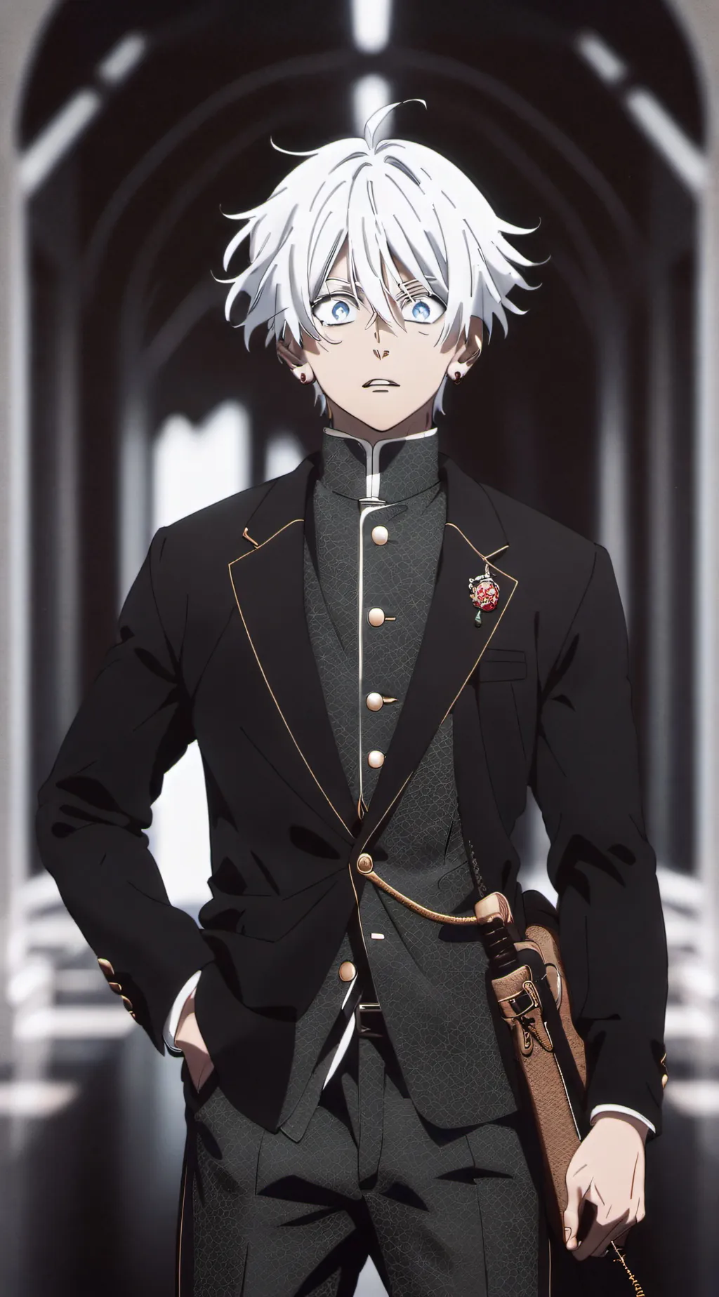 ai character: Gojo. background
