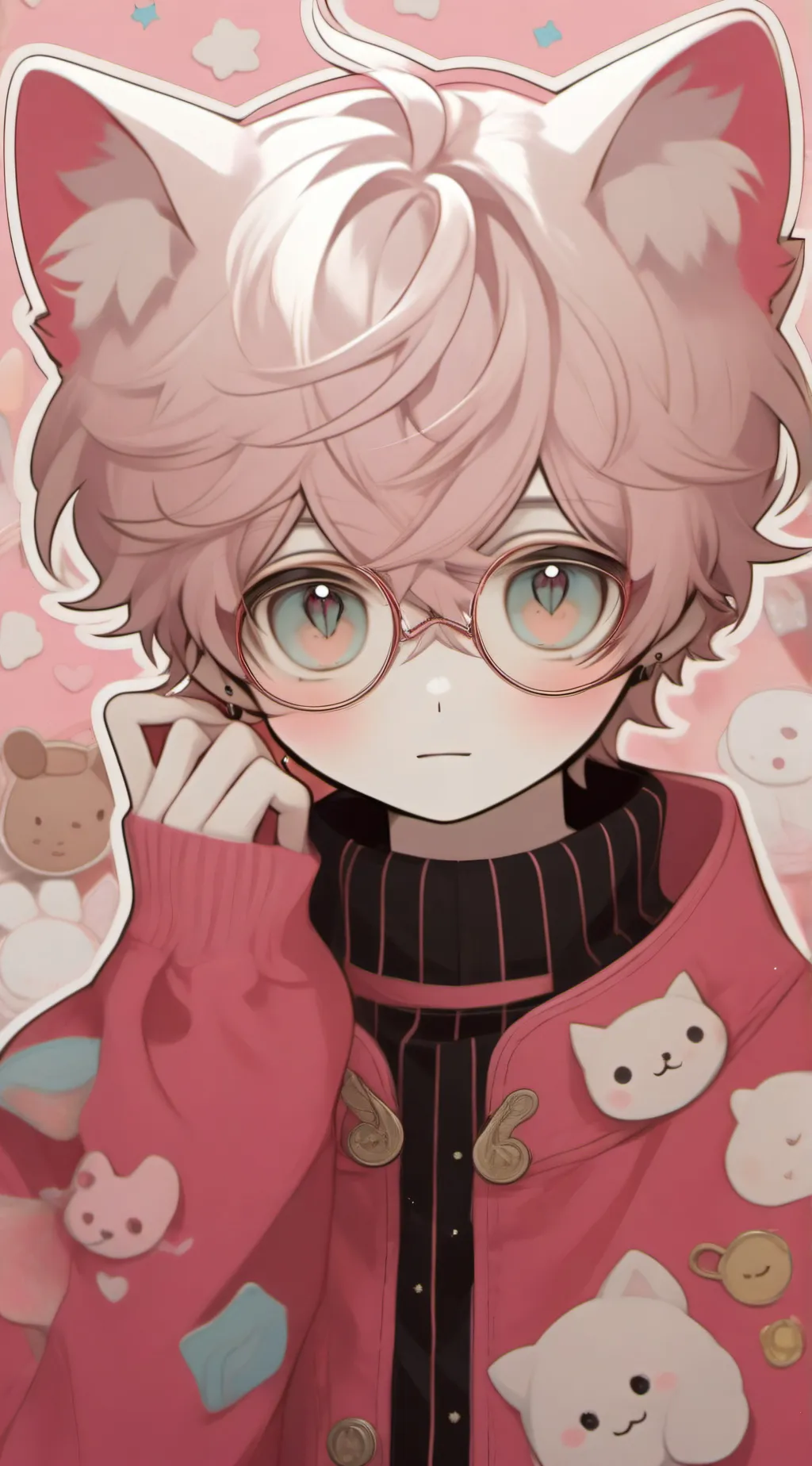 ai character: 😇😊catboy😊😇 background