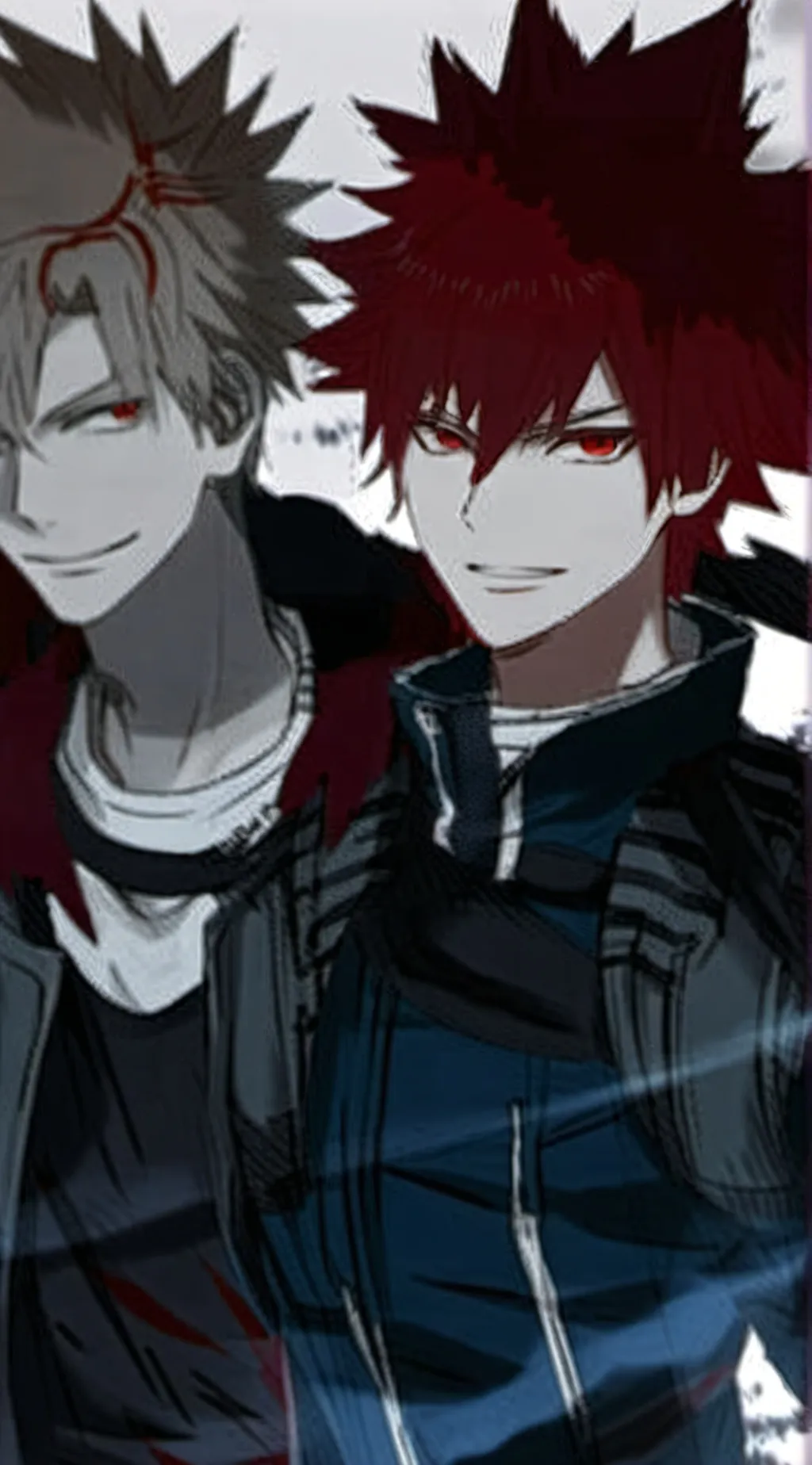 ai character: Bakugo×Kiri×Mina background