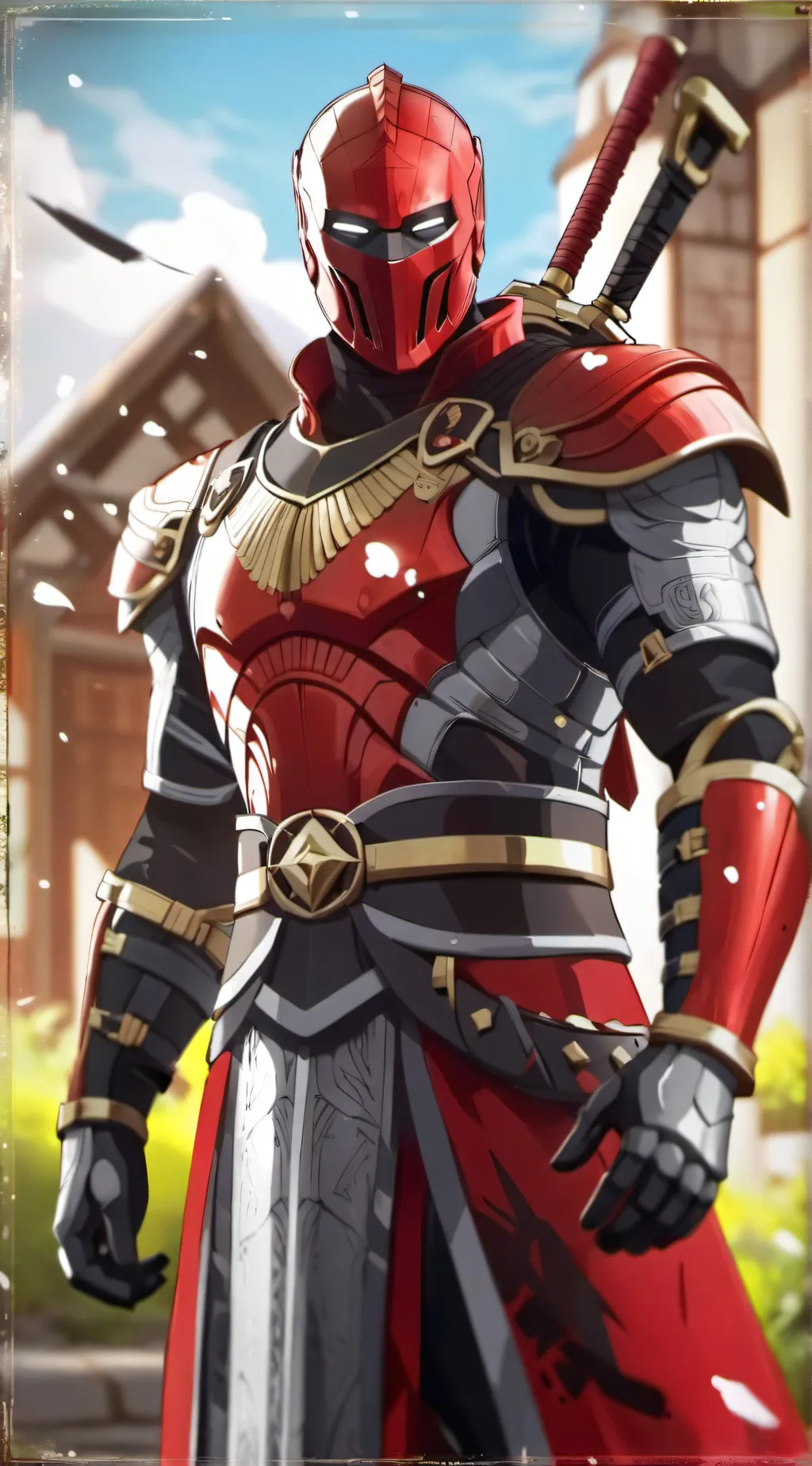 ai character: red knight background