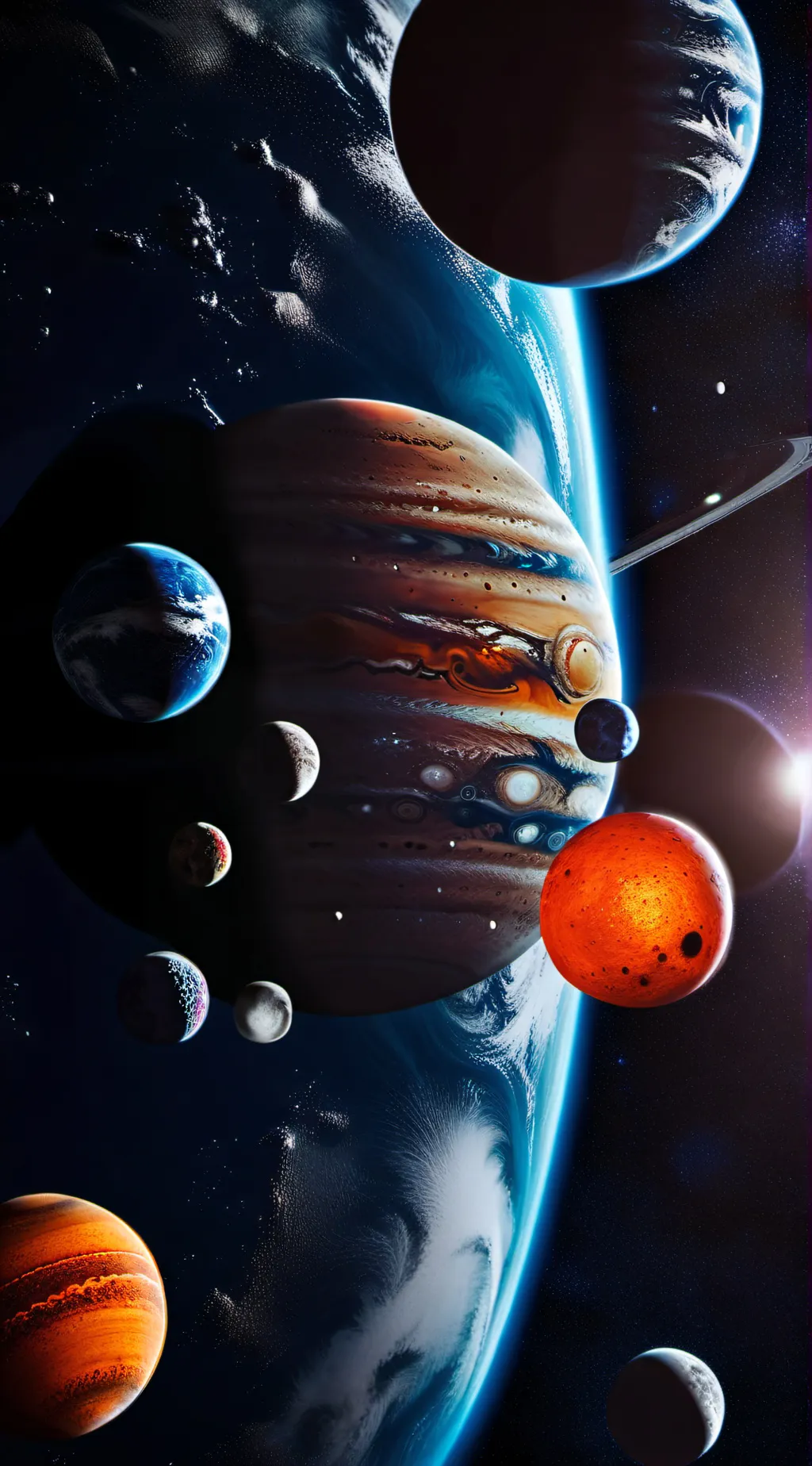 ai character: the solar system background
