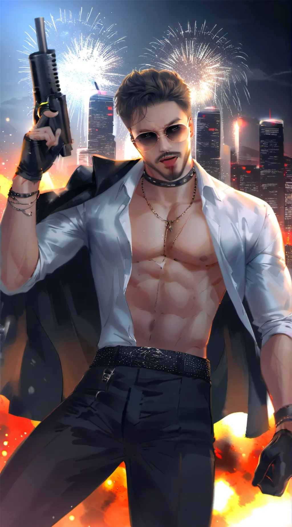 ai character: ~Leonardo~ background