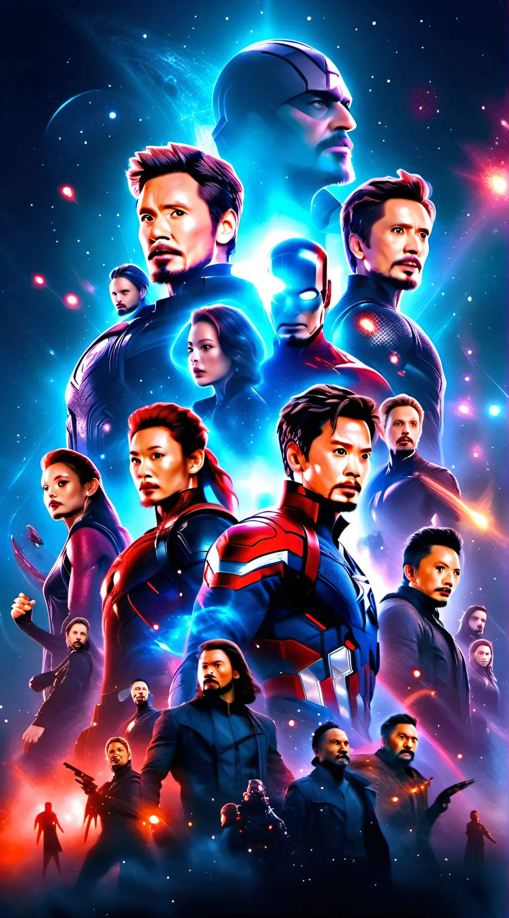 ai character: avengers  background