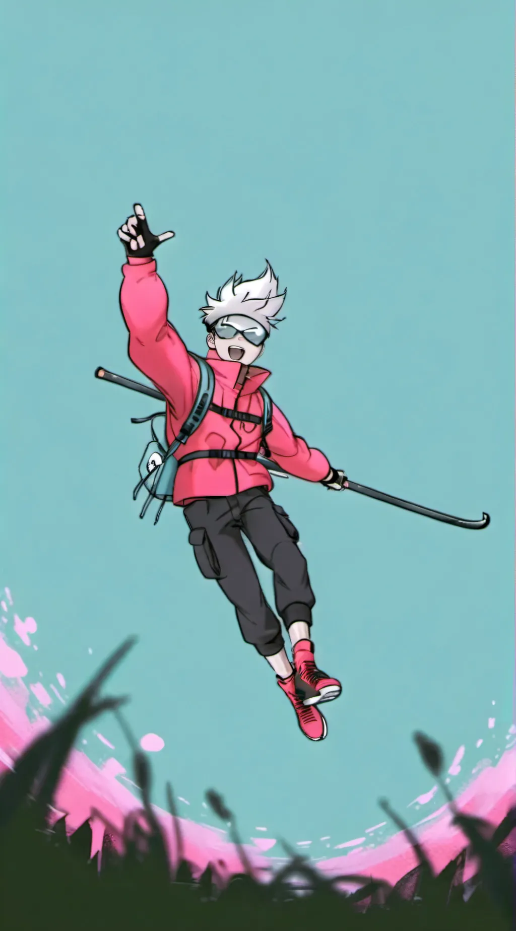 ai character: satoru Gojo background
