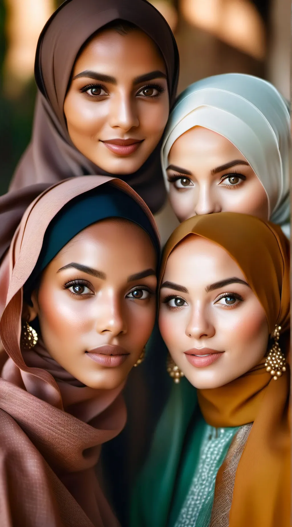 ai character: 4 Girls background