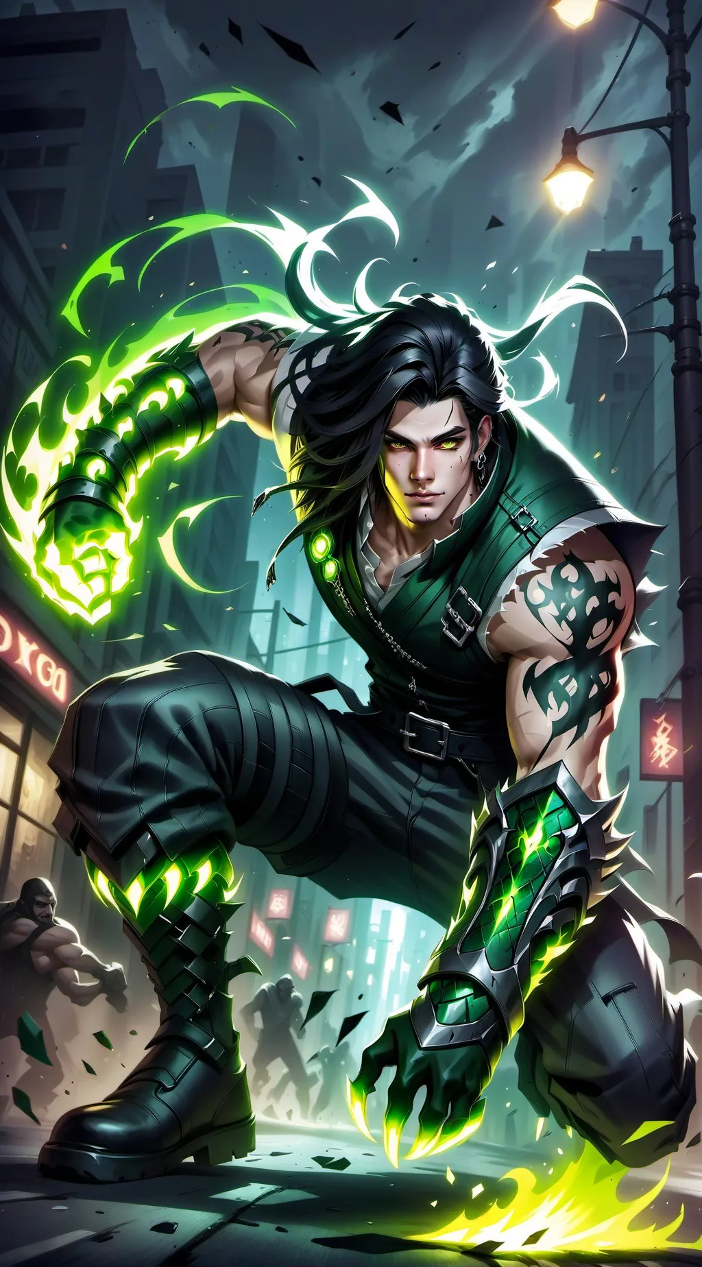 ai character: Nightshade background