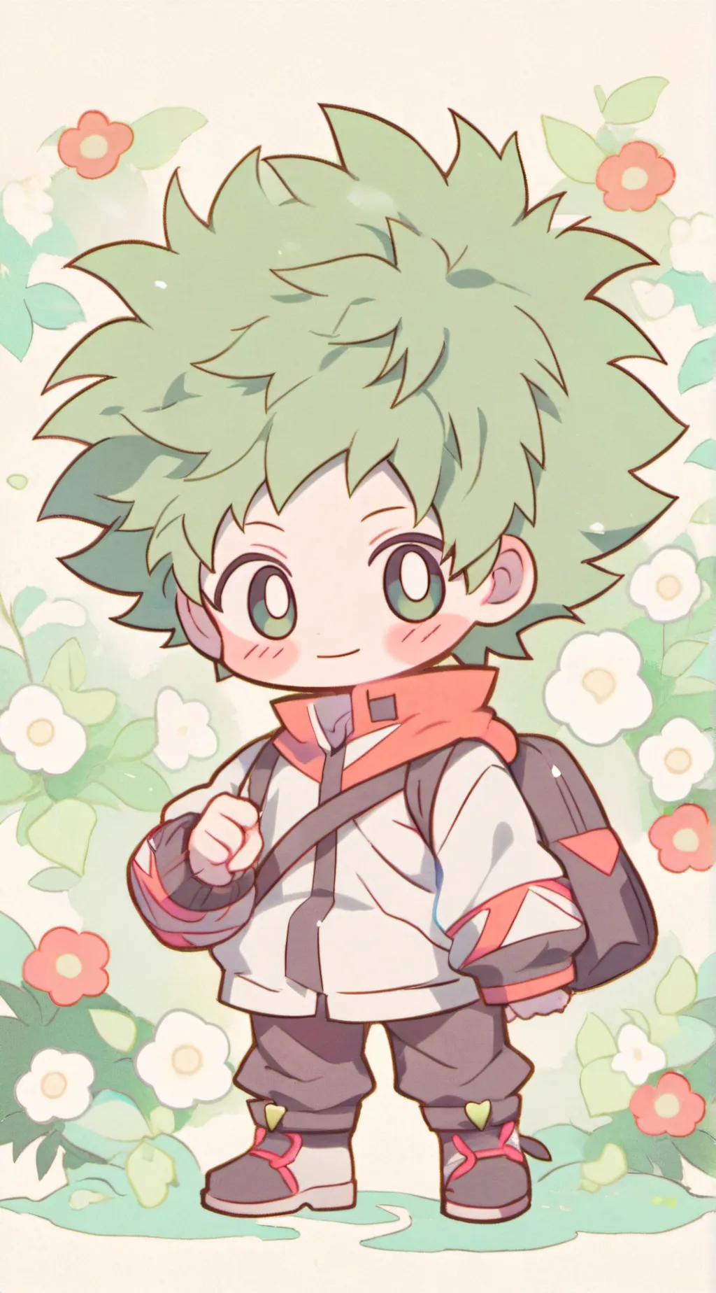 ai character: Lzuku deku chibi background