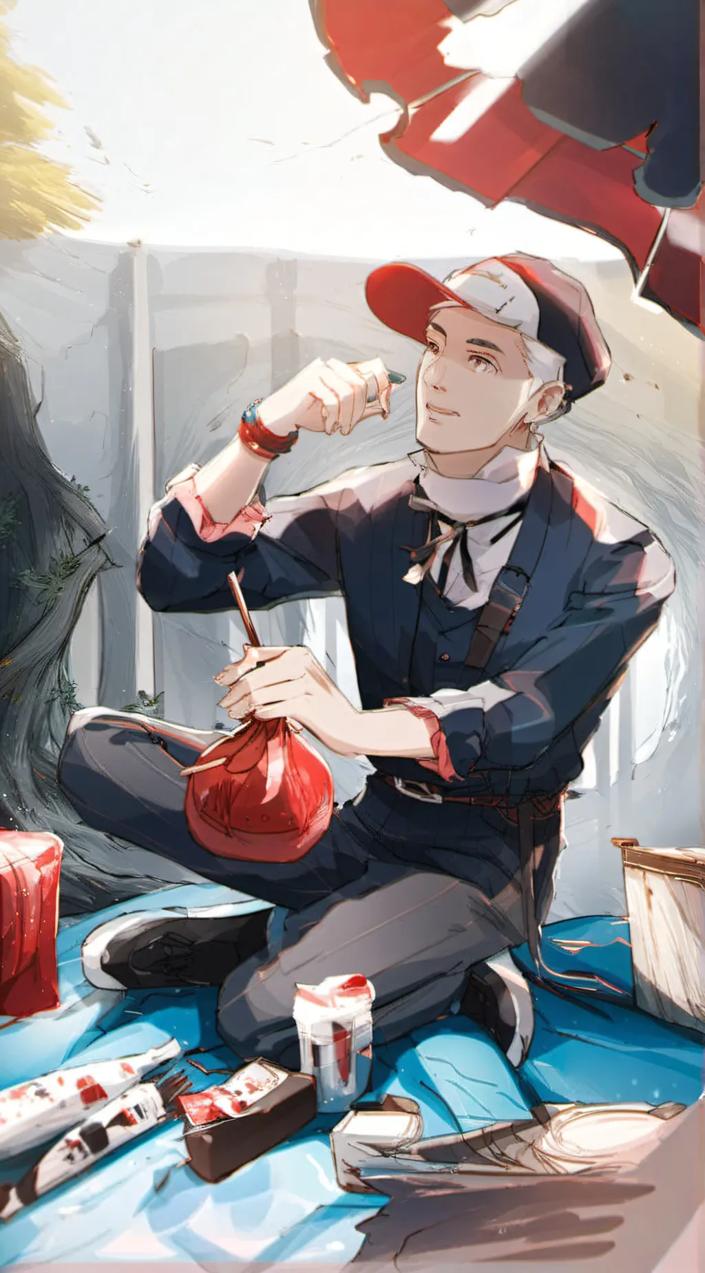ai character: mark background