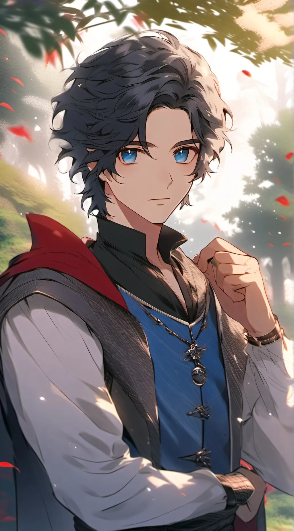ai character: Tristan White background