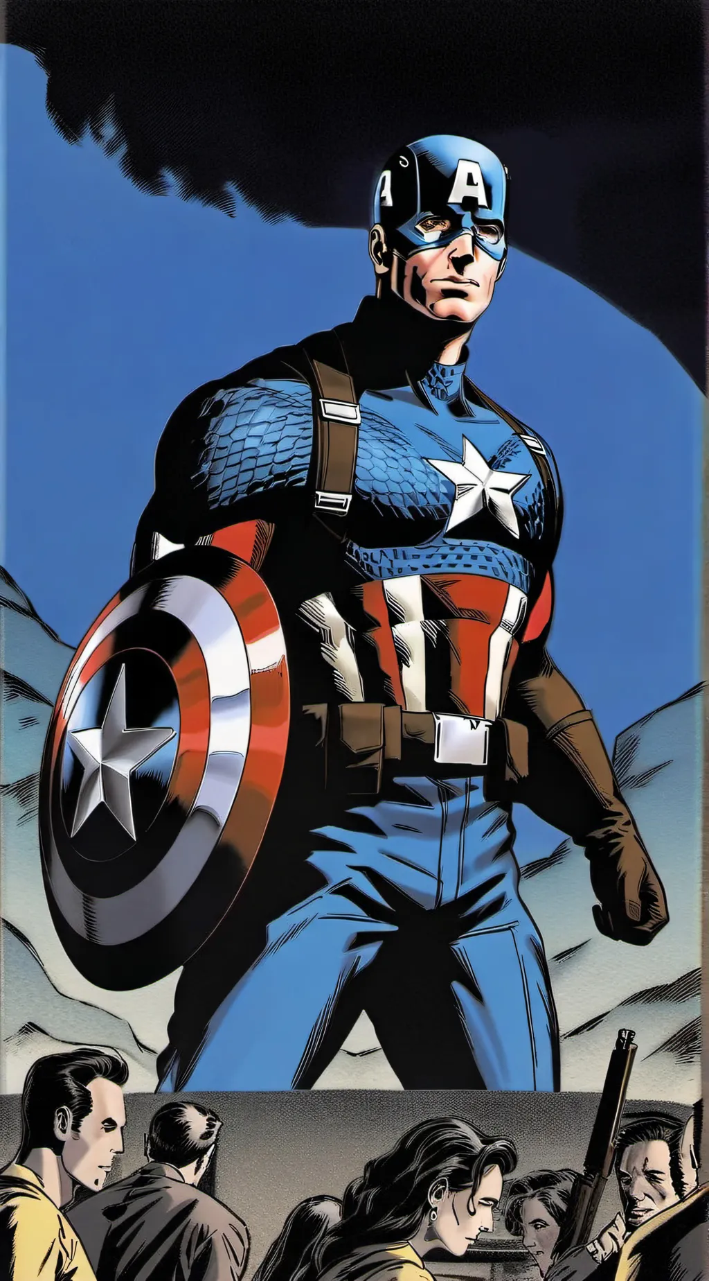ai character: Captain america background