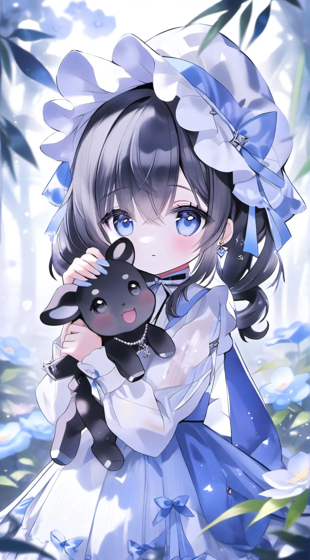 ai character: My baby teardrop background