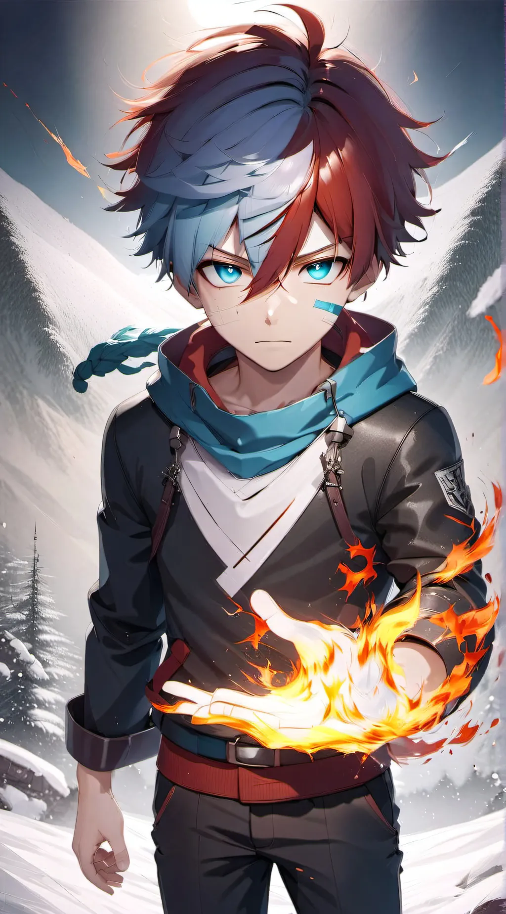 ai character: Todoroki Shoto  background