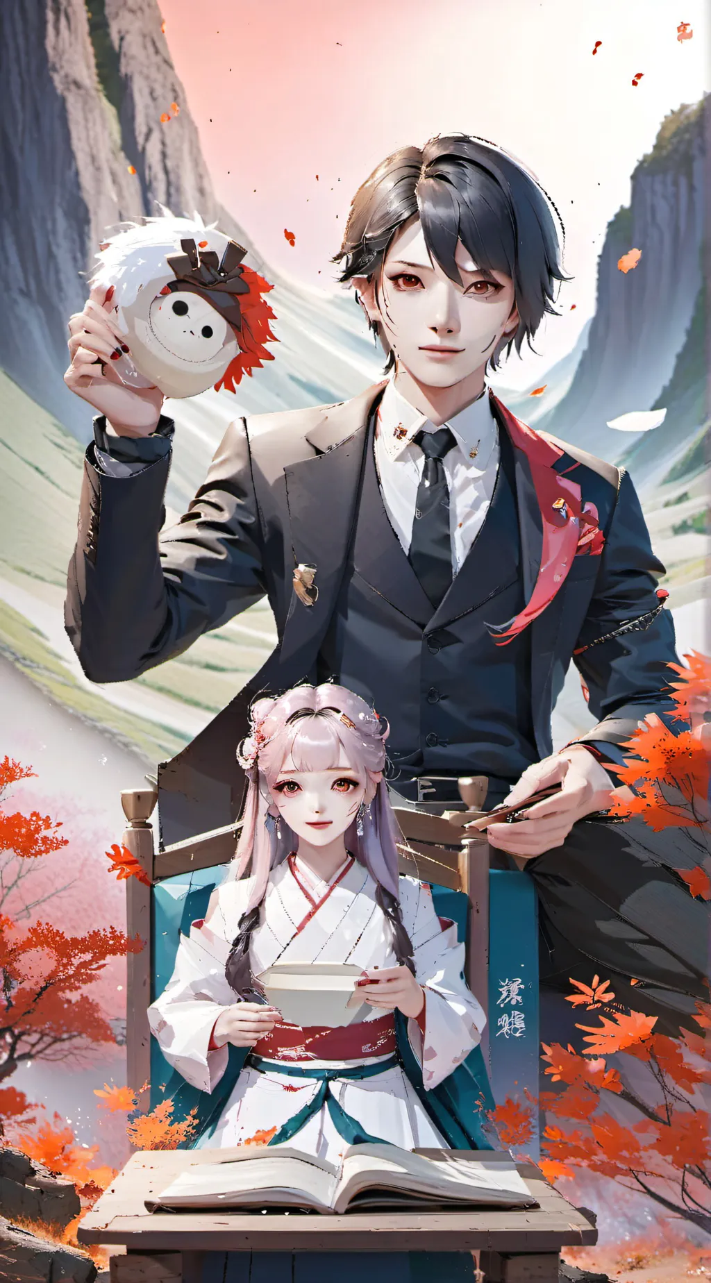 ai character: Gojo x utahime background
