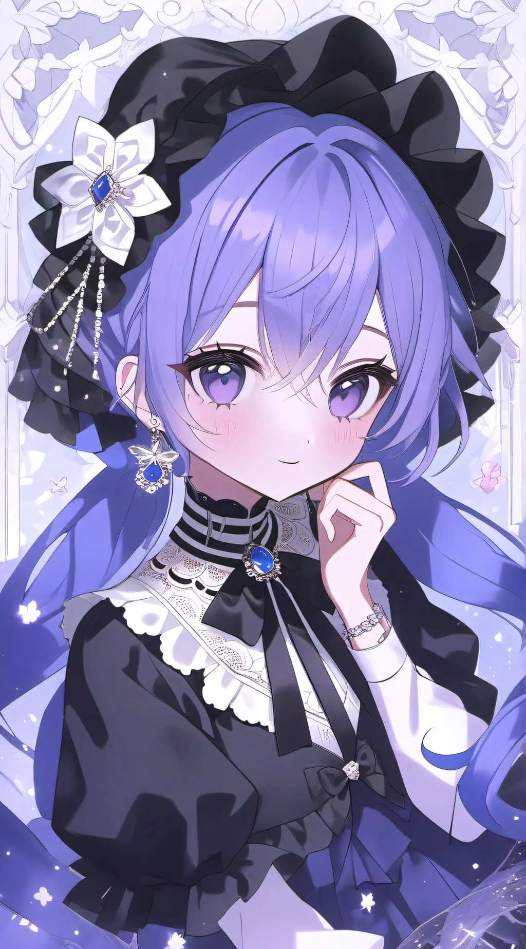 ai character: ლsofiლ background