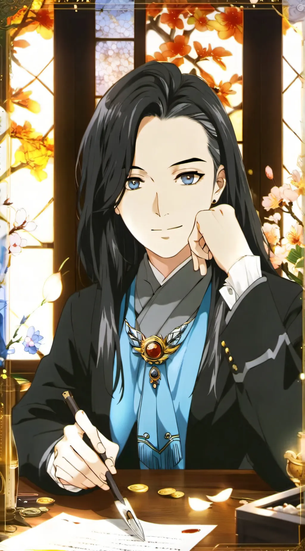 ai character: Asami Sato 2.0 background
