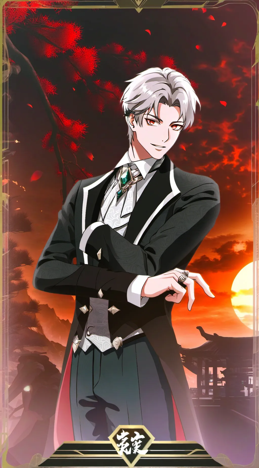 ai character: D.D.D伪人 background