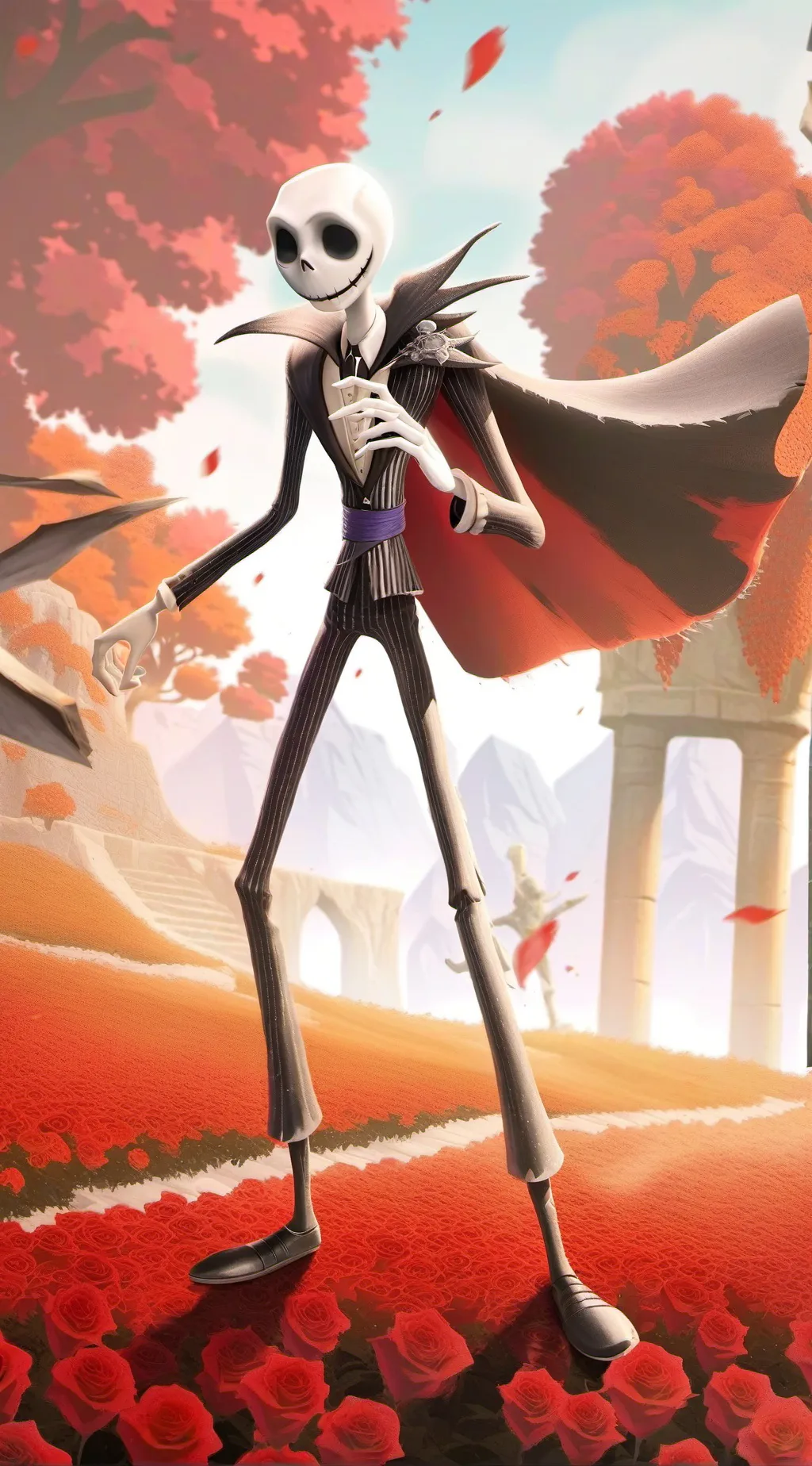 ai character: Jack Skellington background