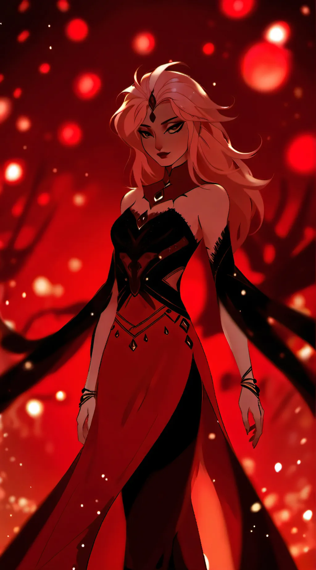 ai character: Queen BloodMoon background