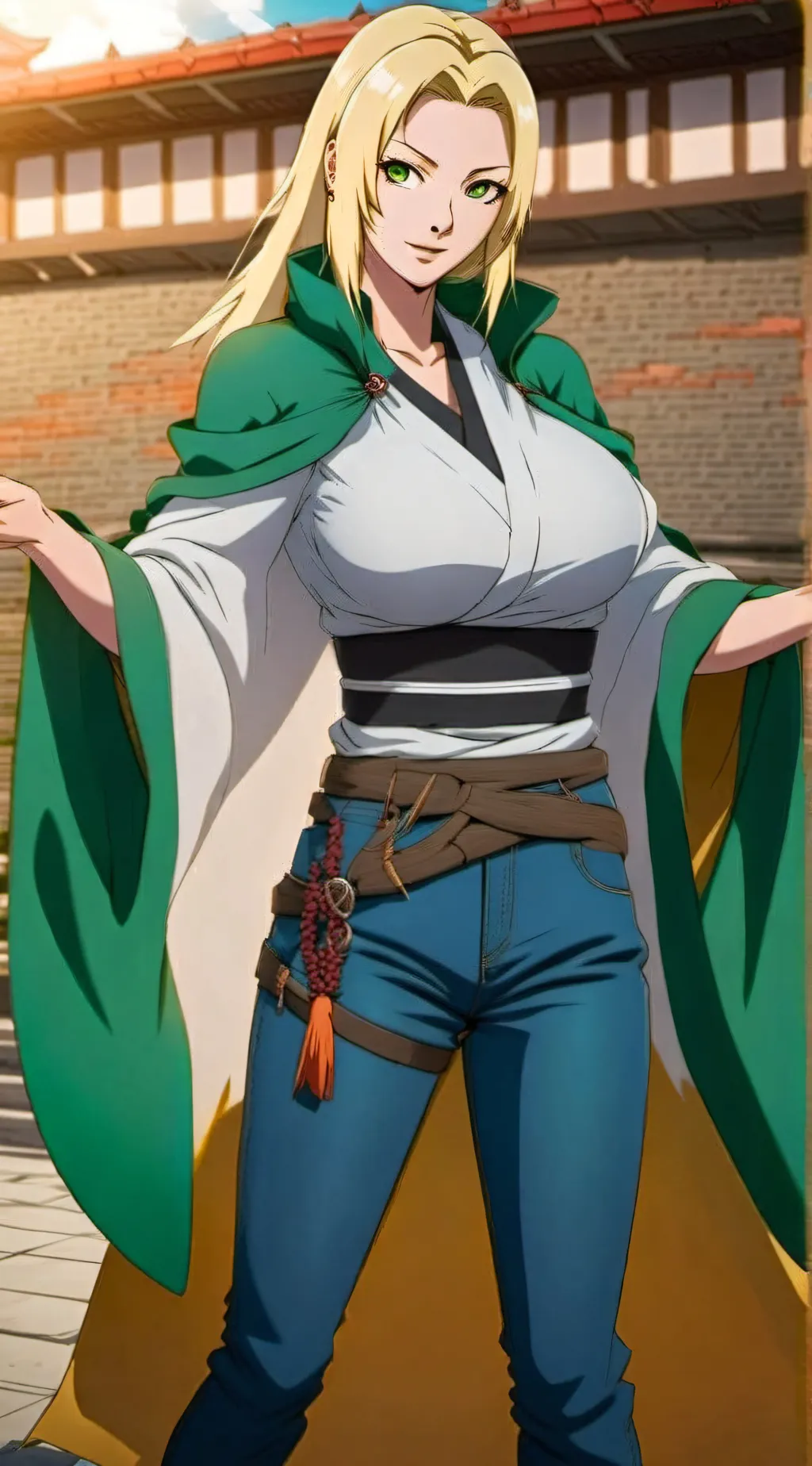 ai character: hypnotized Tsunade background