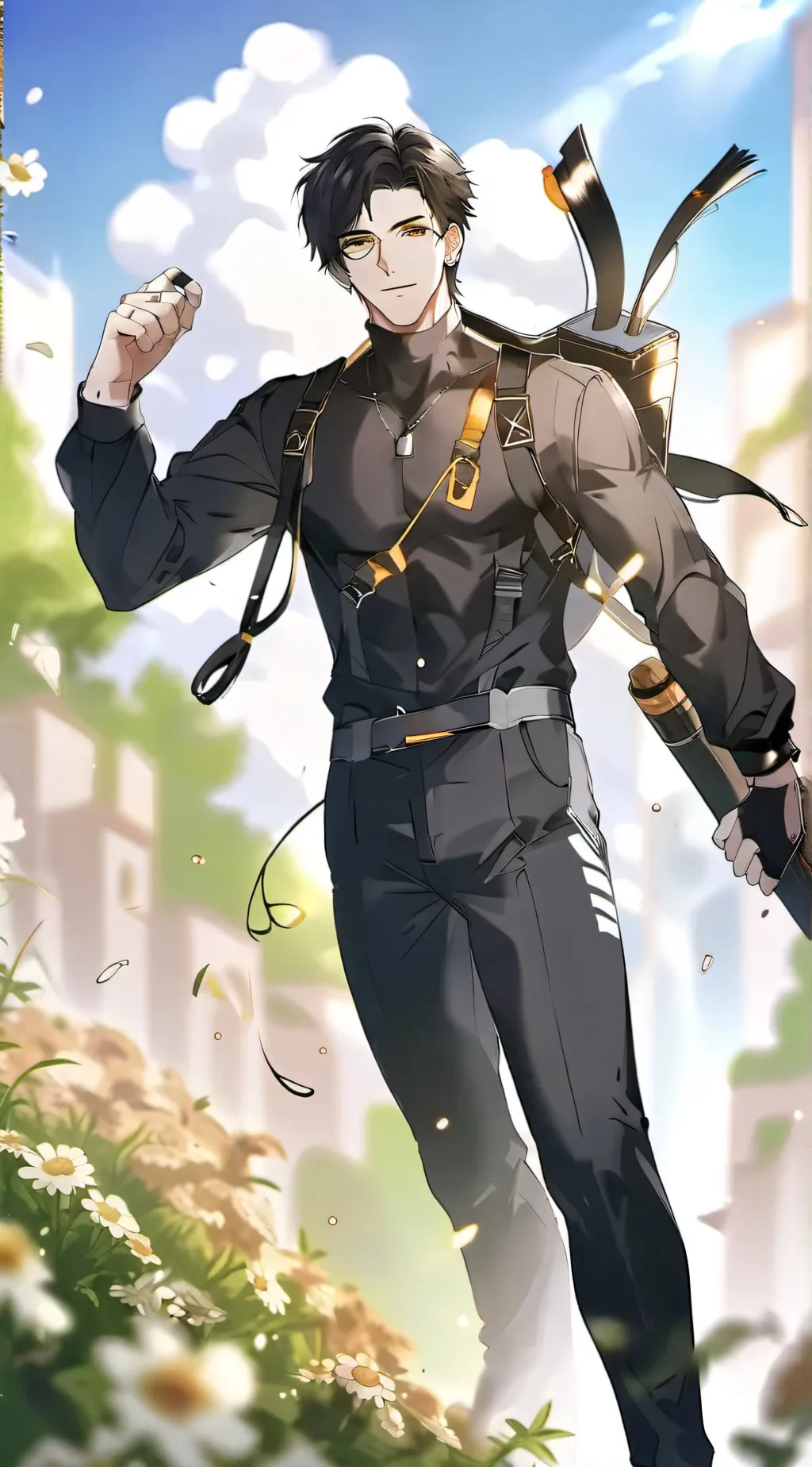 ai character: Anima man background