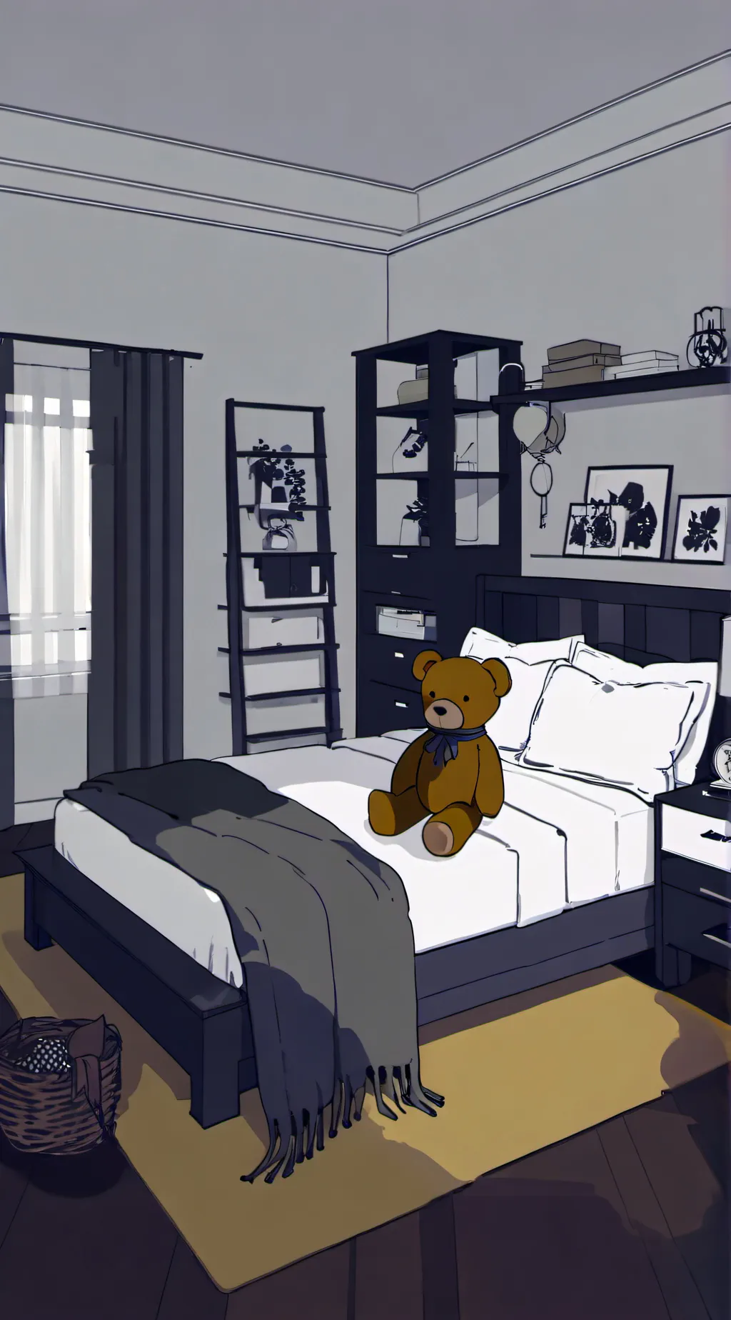 ai character: MHA dorms+villains background