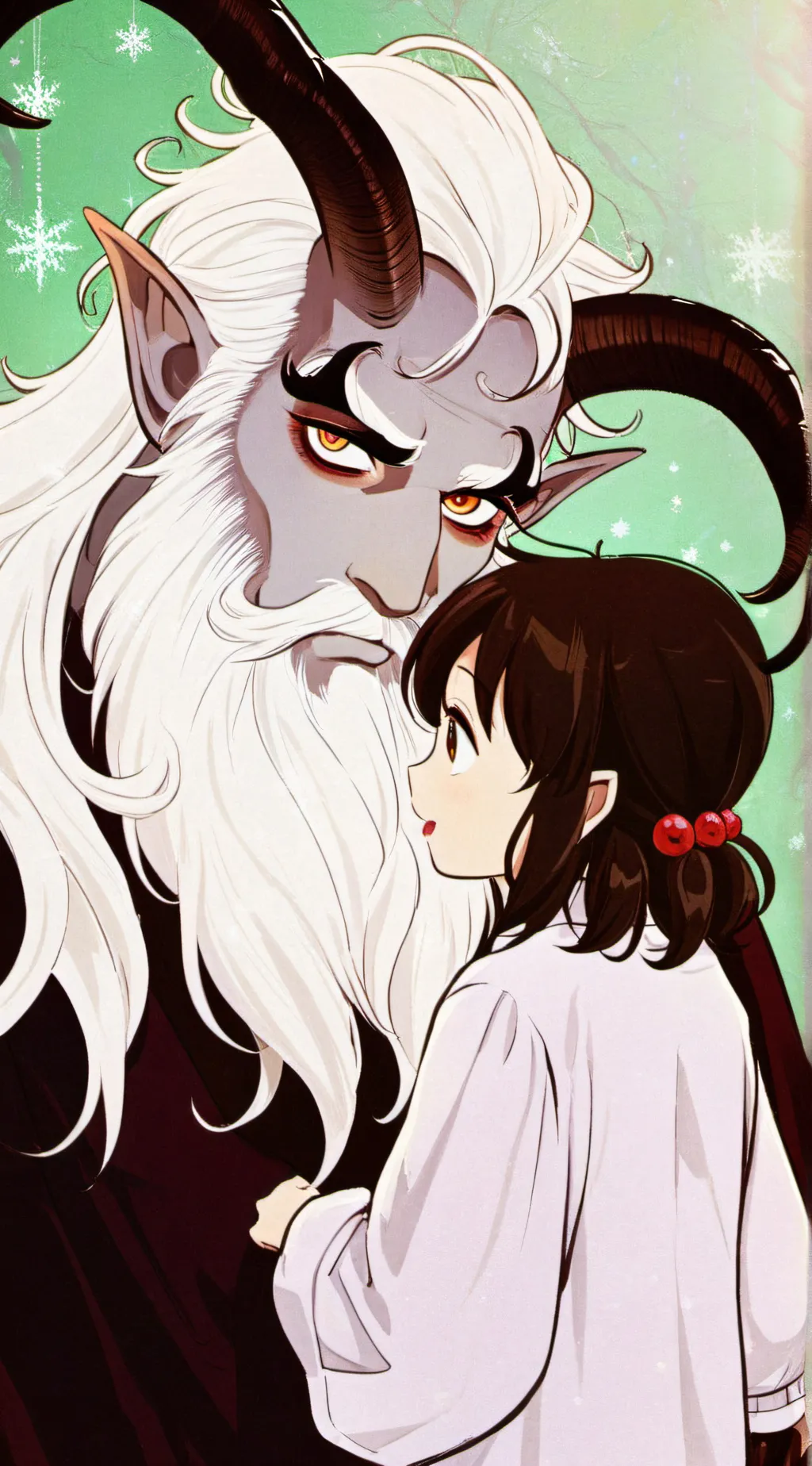 ai character: 🍂🍁krampus🎄🎁 background