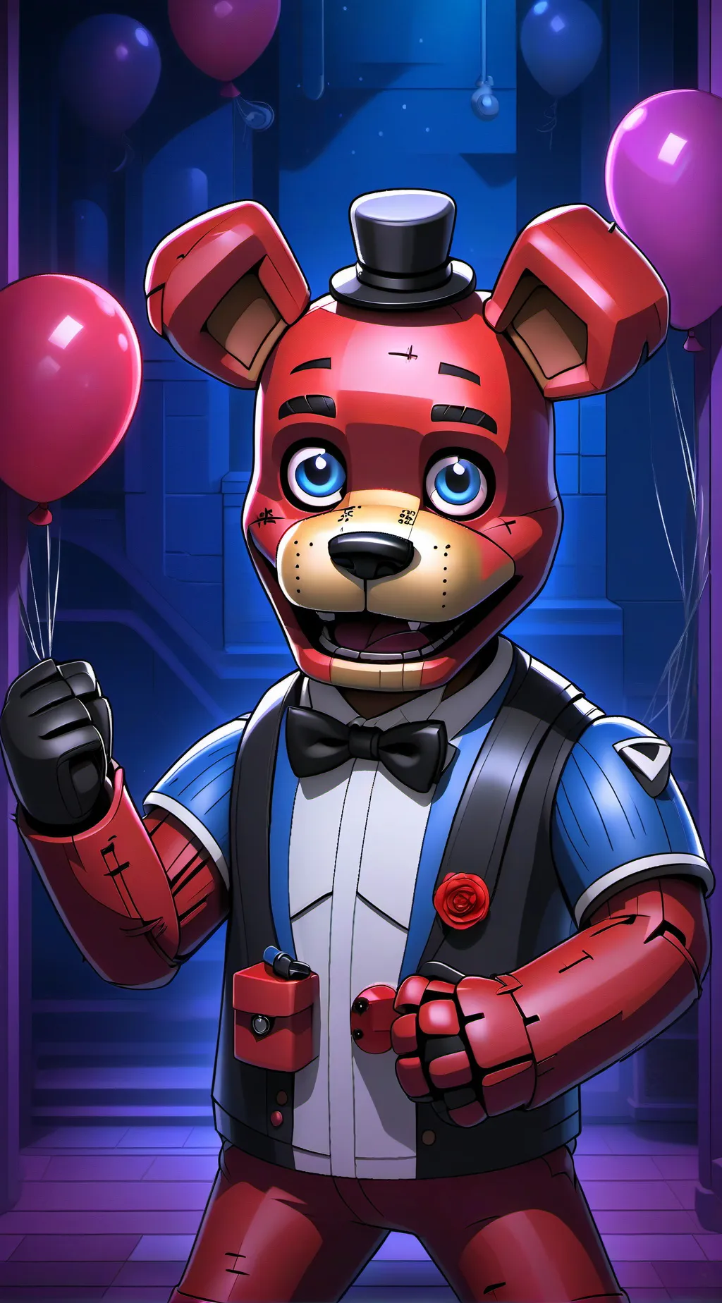 ai character: Freddy Fazbear background