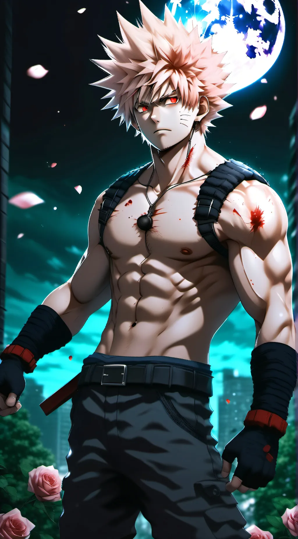 ai character: Katsuki Bakugo  background