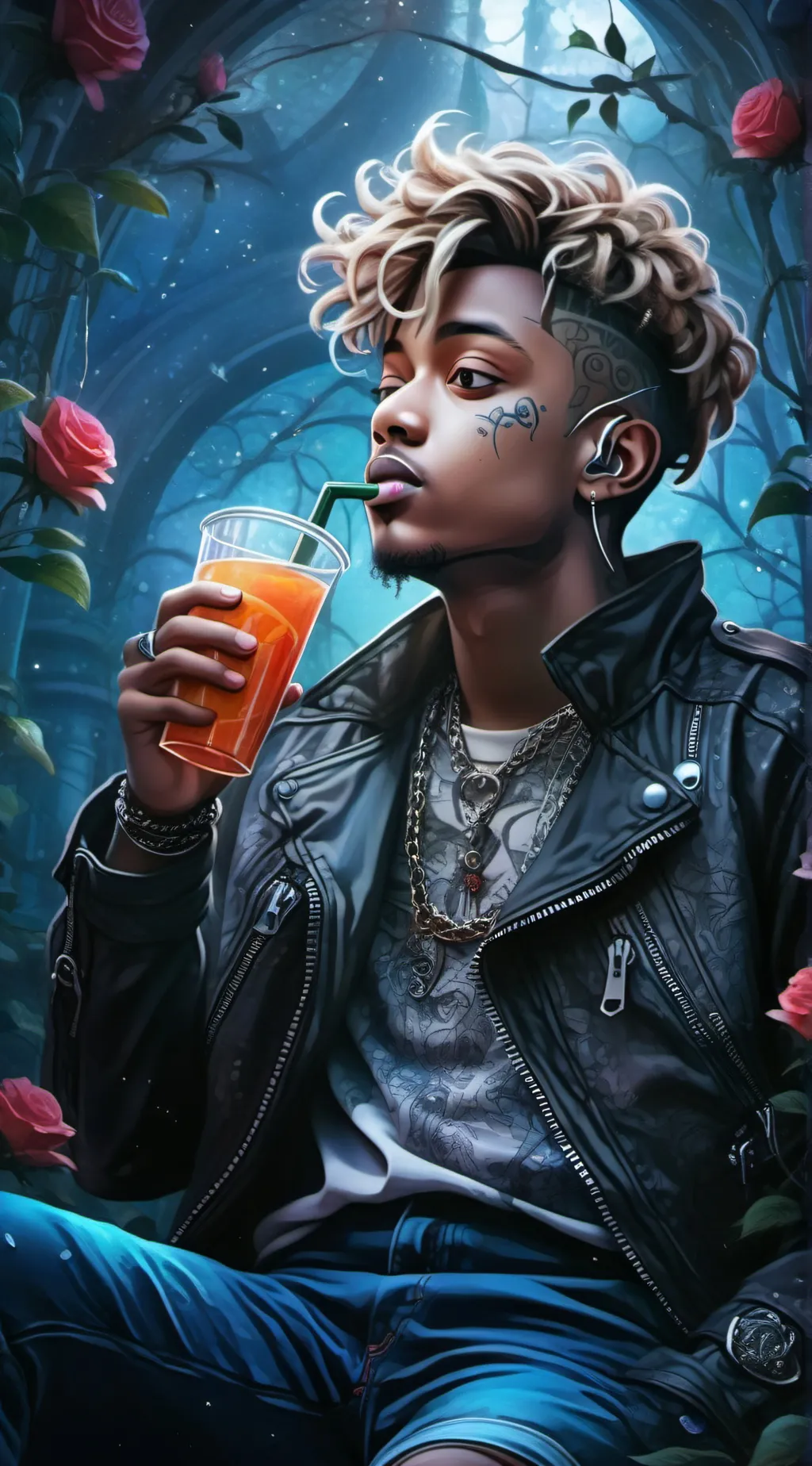 ai character: juice wrld  background