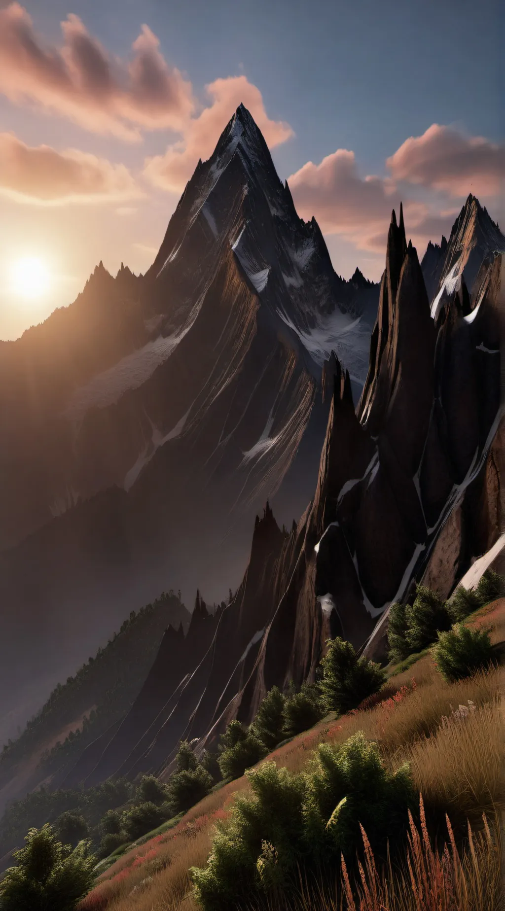ai character: Mountain  background