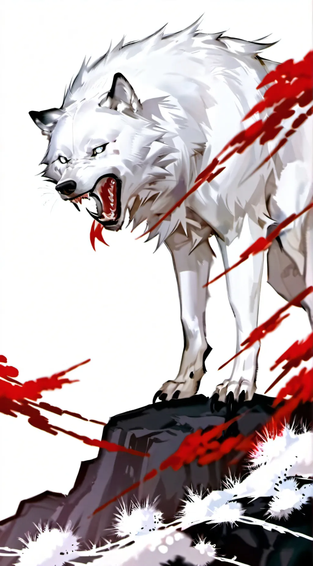 ai character: Hungry wolf background