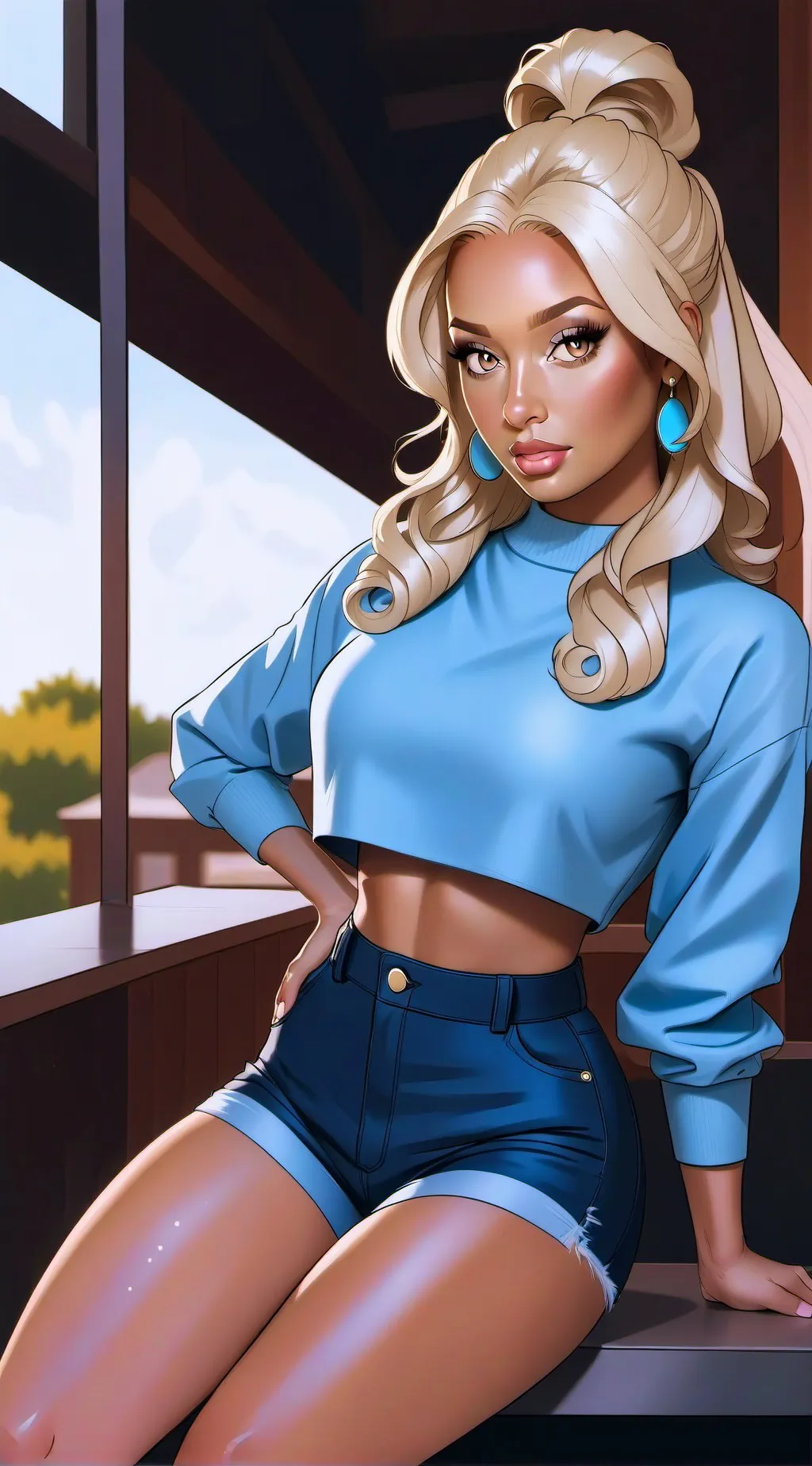 ai character: Fancy  background