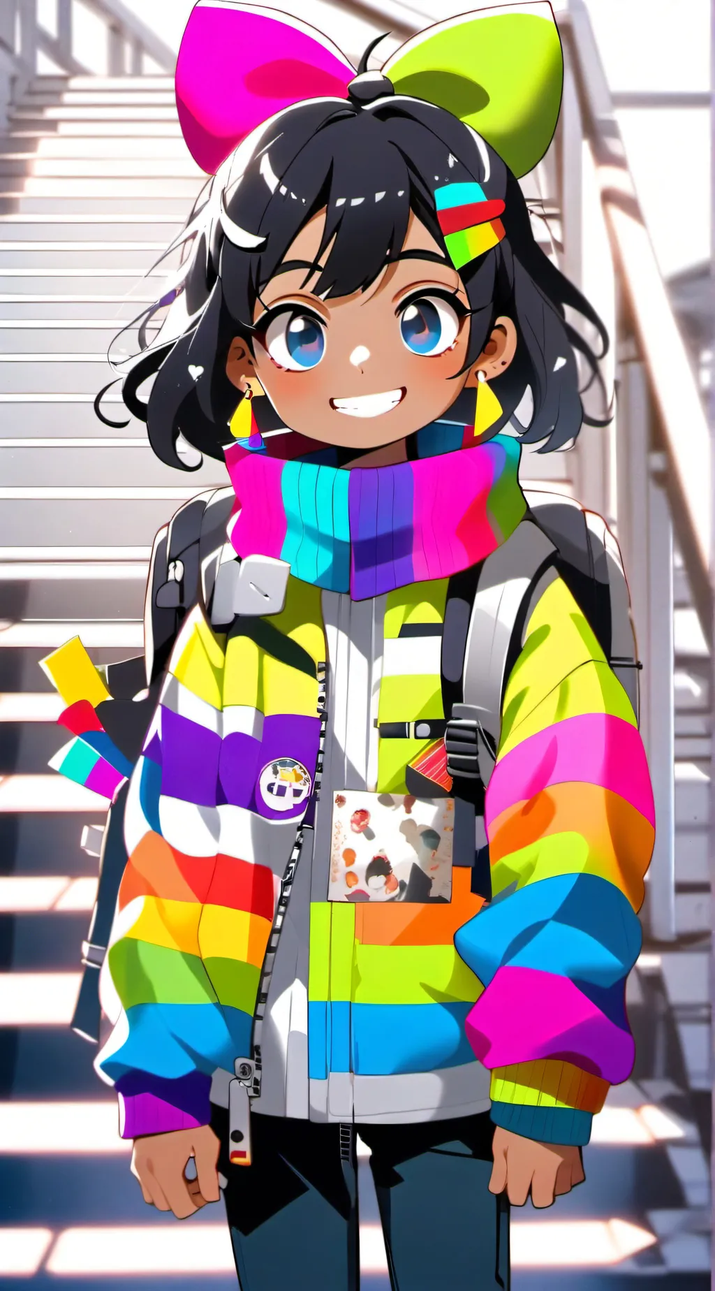 ai character: ms colorbow!  background