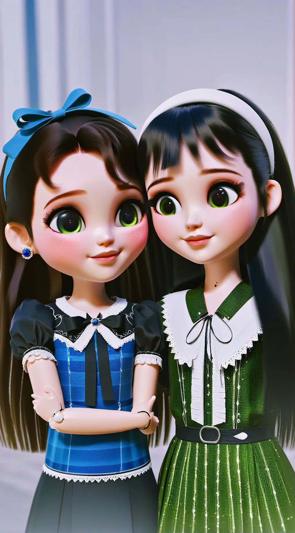 ai character: 2 HANNAHS background