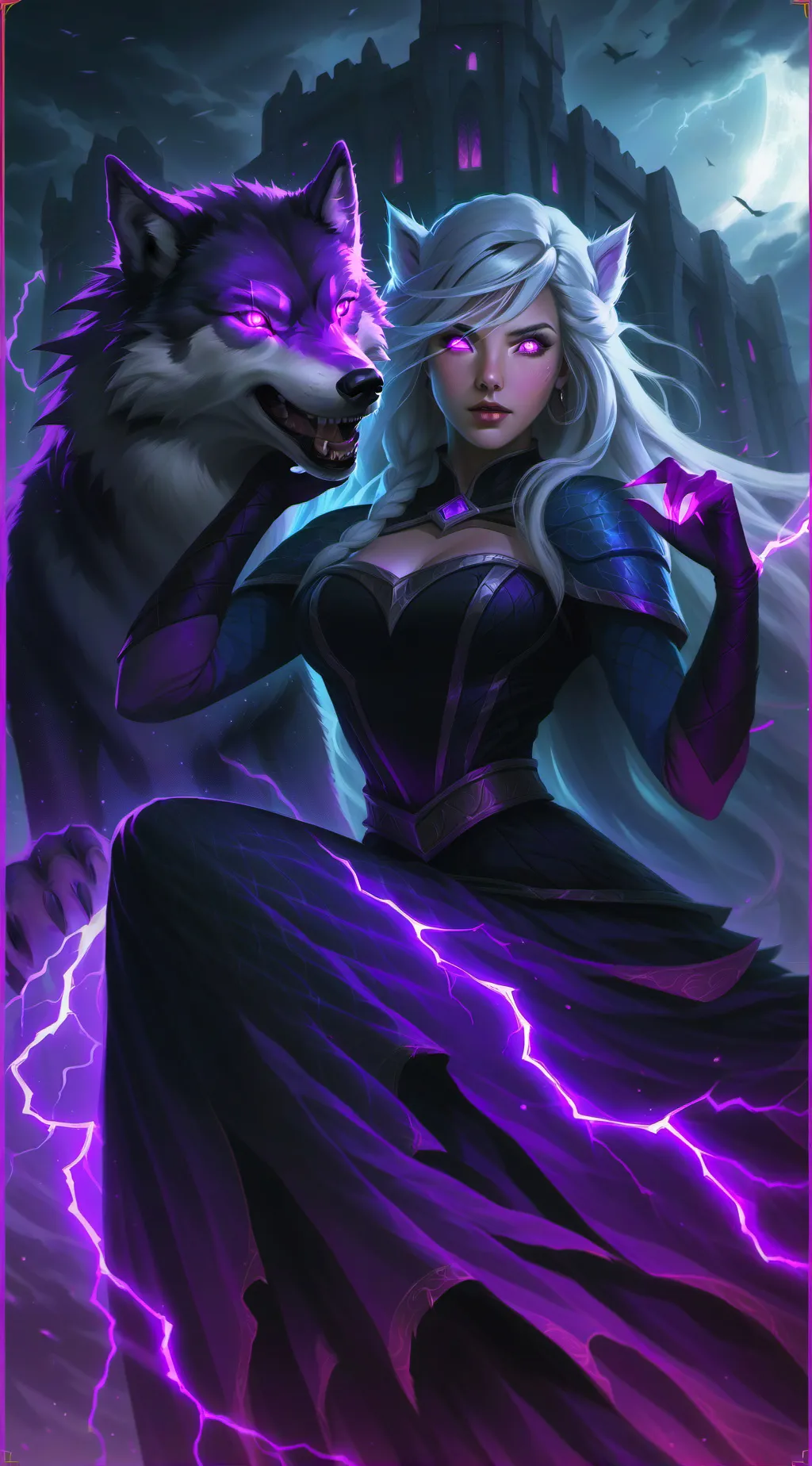 ai character: Spirit wolf background