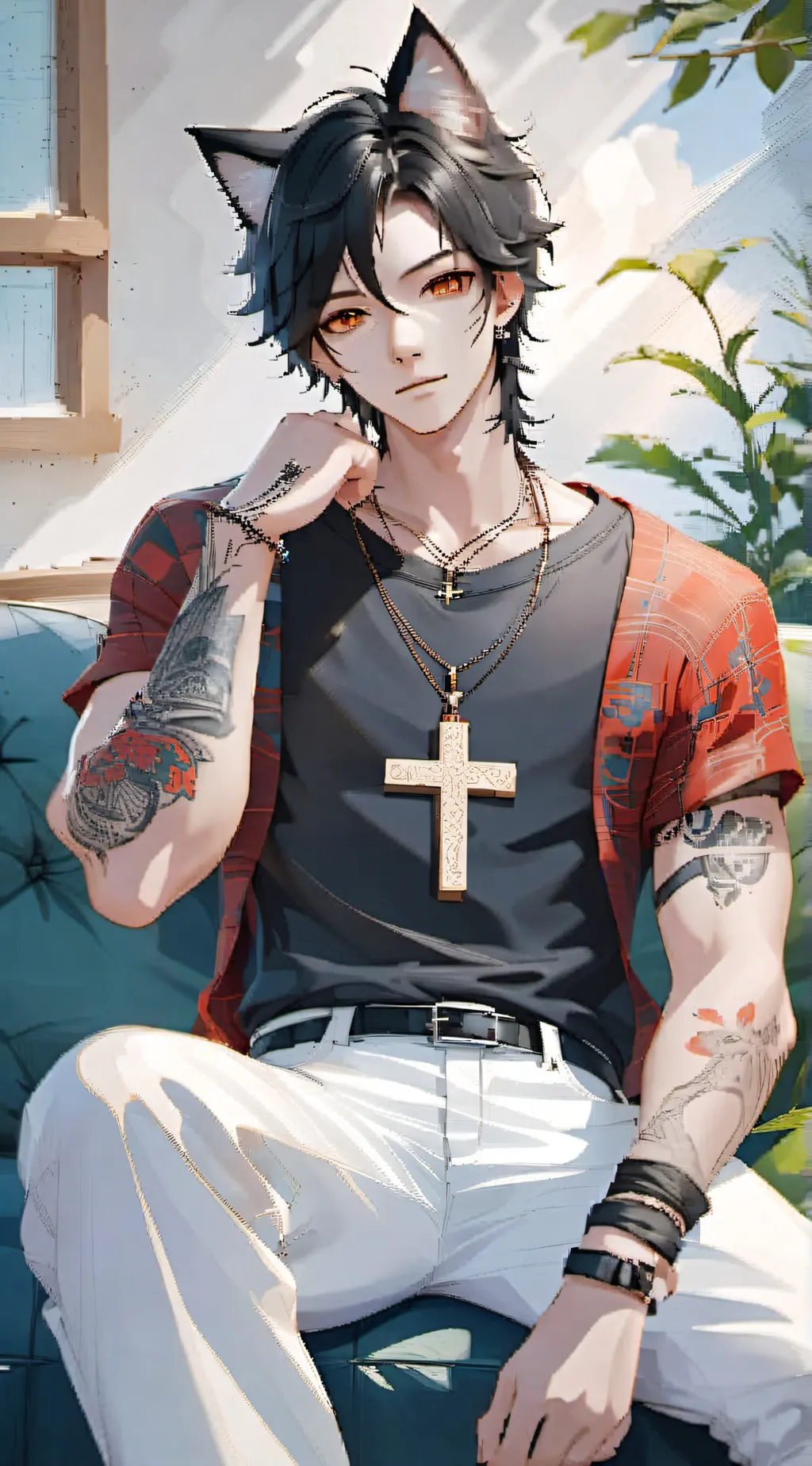 ai character: Damien  background