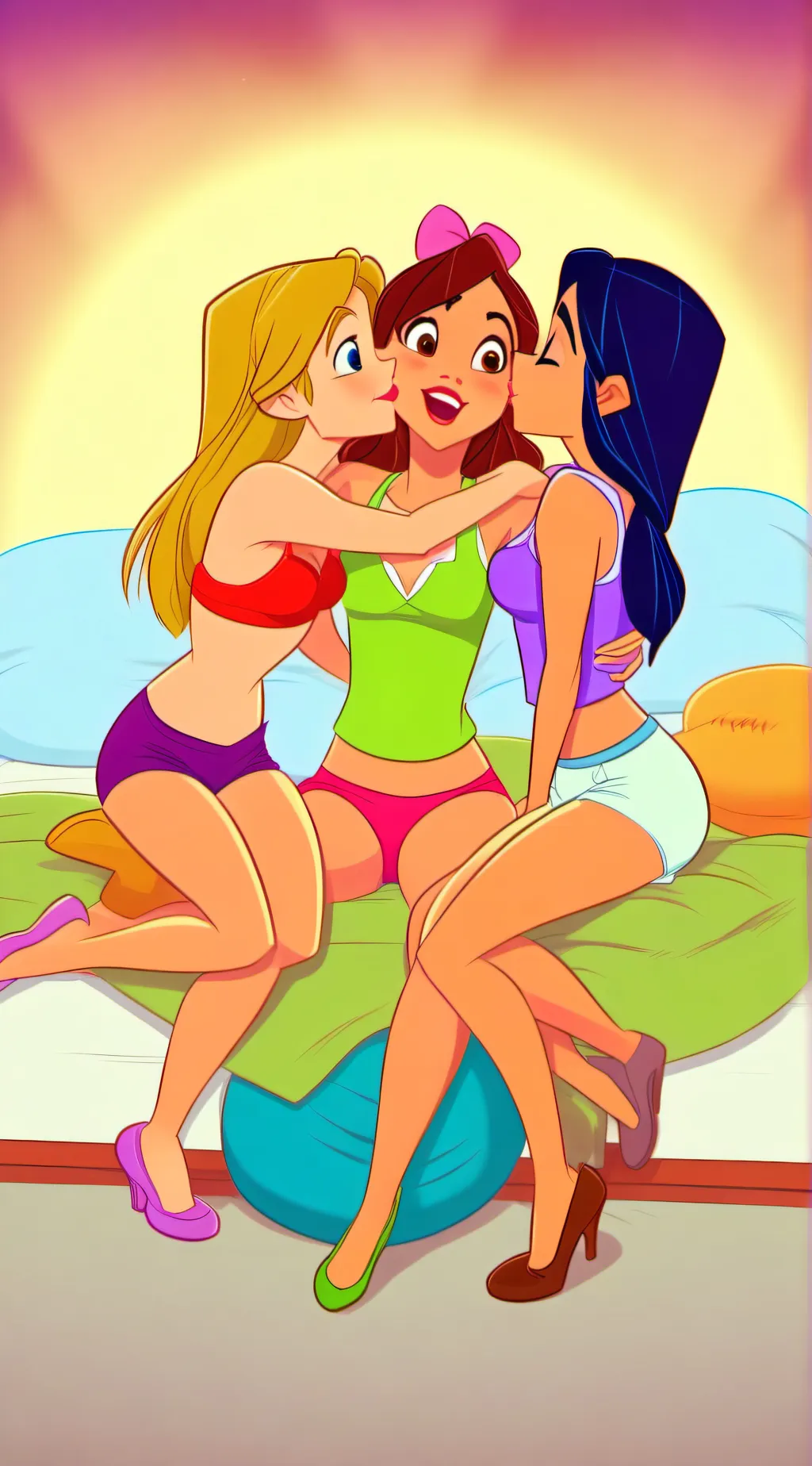 ai character: Sleepover background