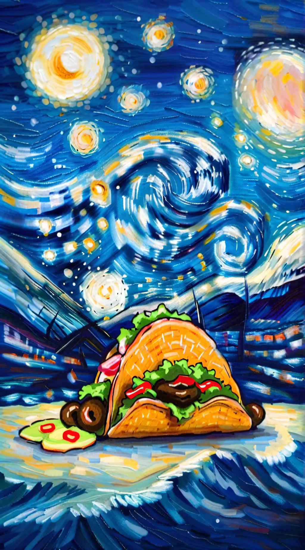ai character: Tacos  background
