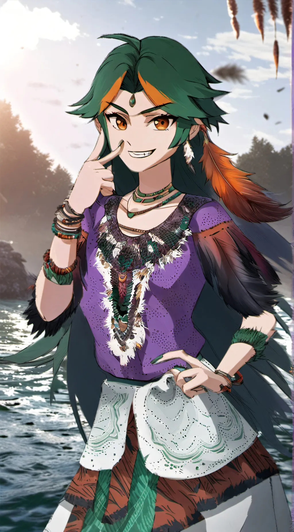 ai character: Qurupeco (Gijinka) background