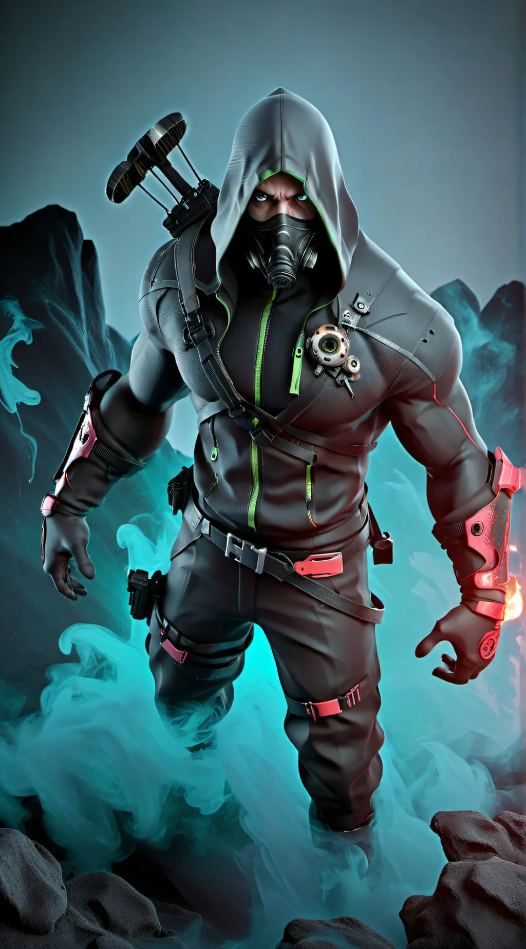 ai character: Toxic radiation background