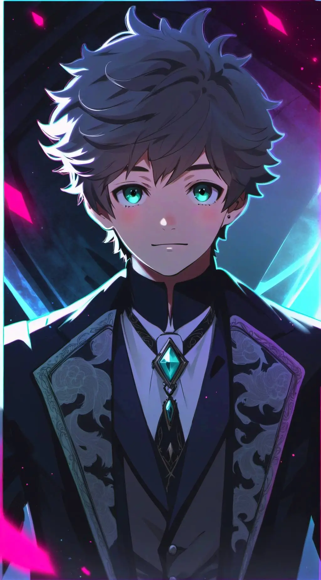 ai character: 🩷Brady 💚🖤 background