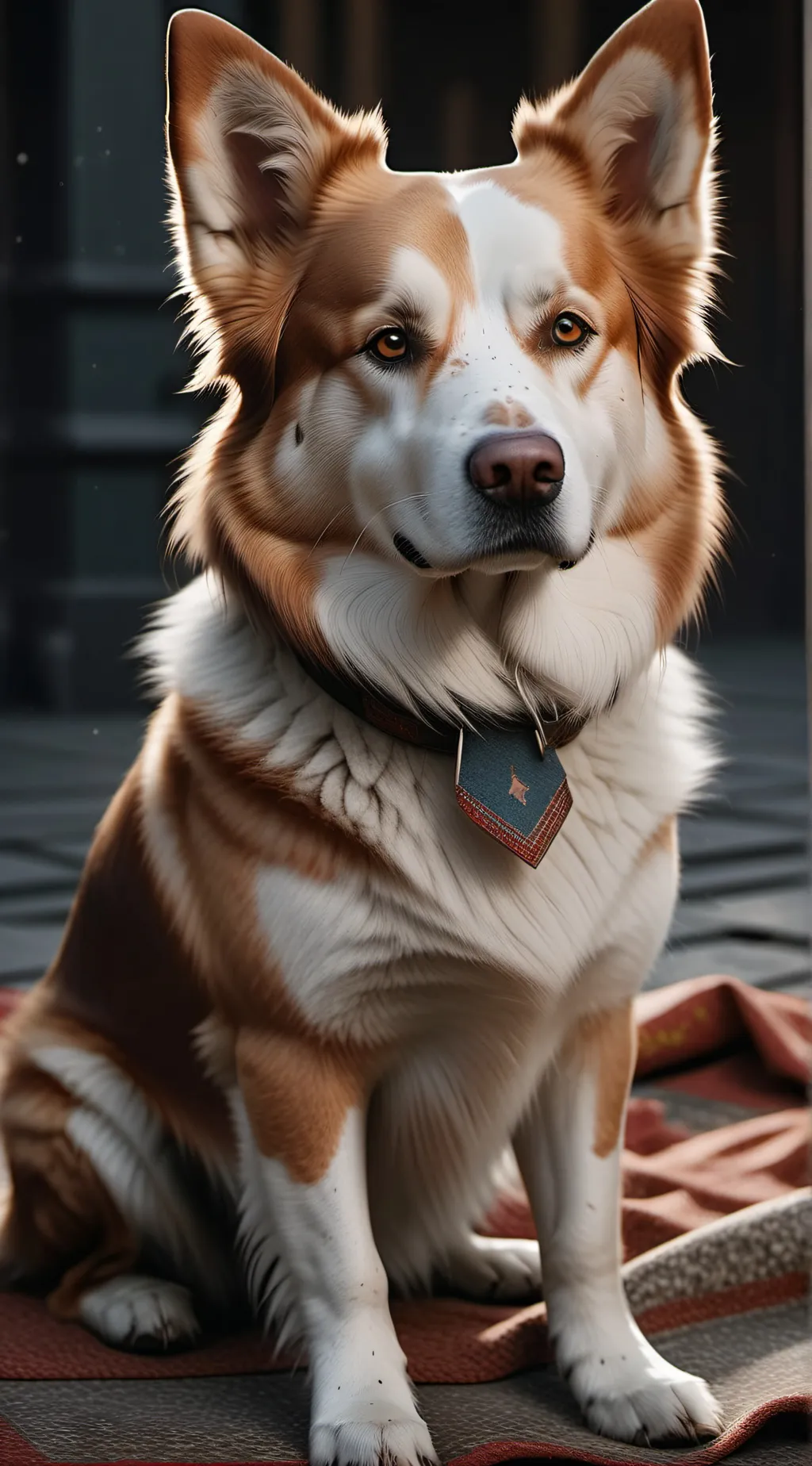 ai character: mounting...dog? background