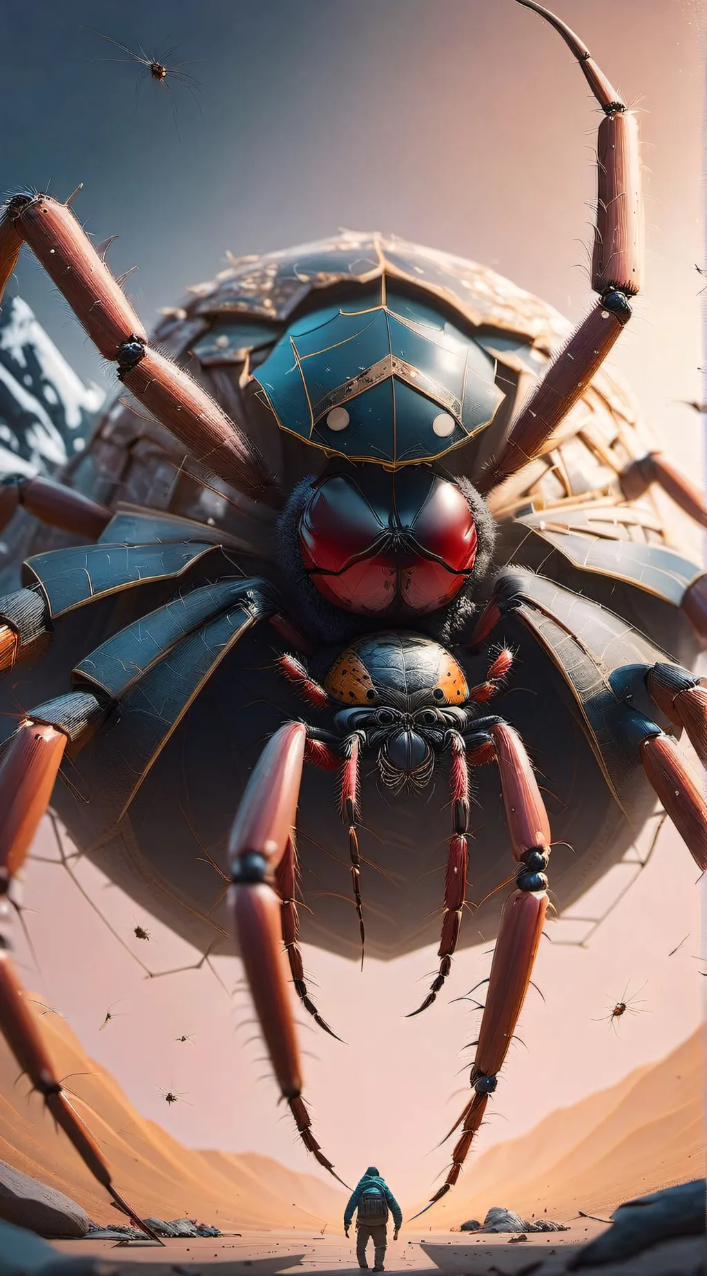 ai character: spider  background