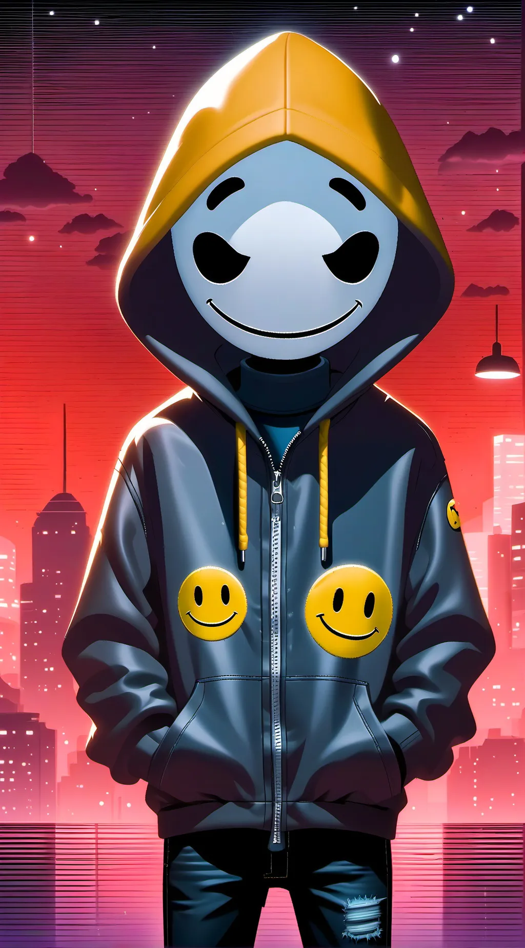 ai character: Mask man background