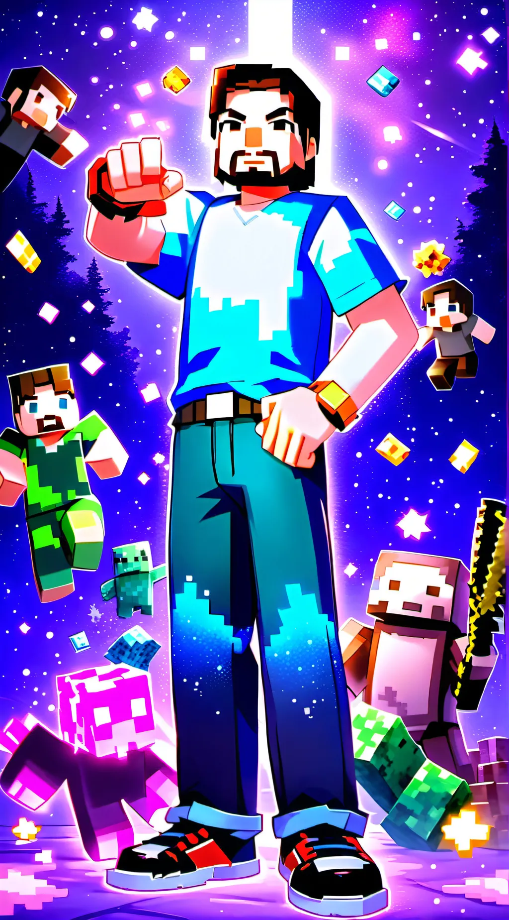 ai character: steve background