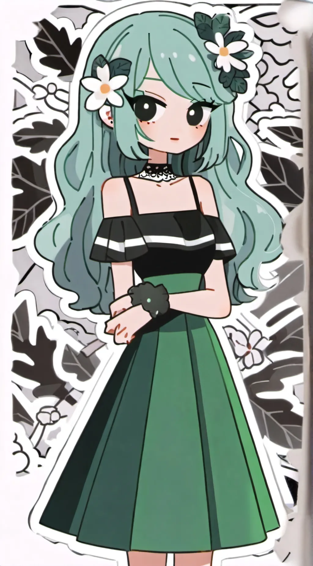 ai character: rose background