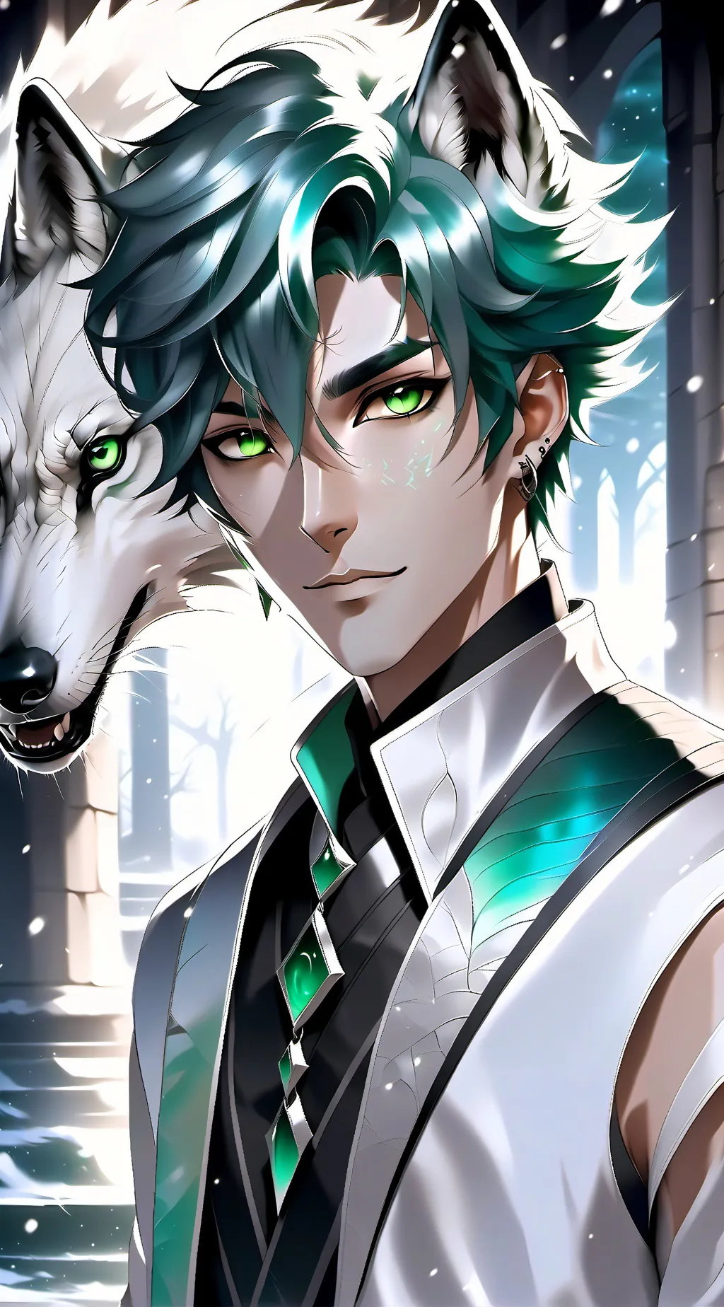 ai character: shadow background