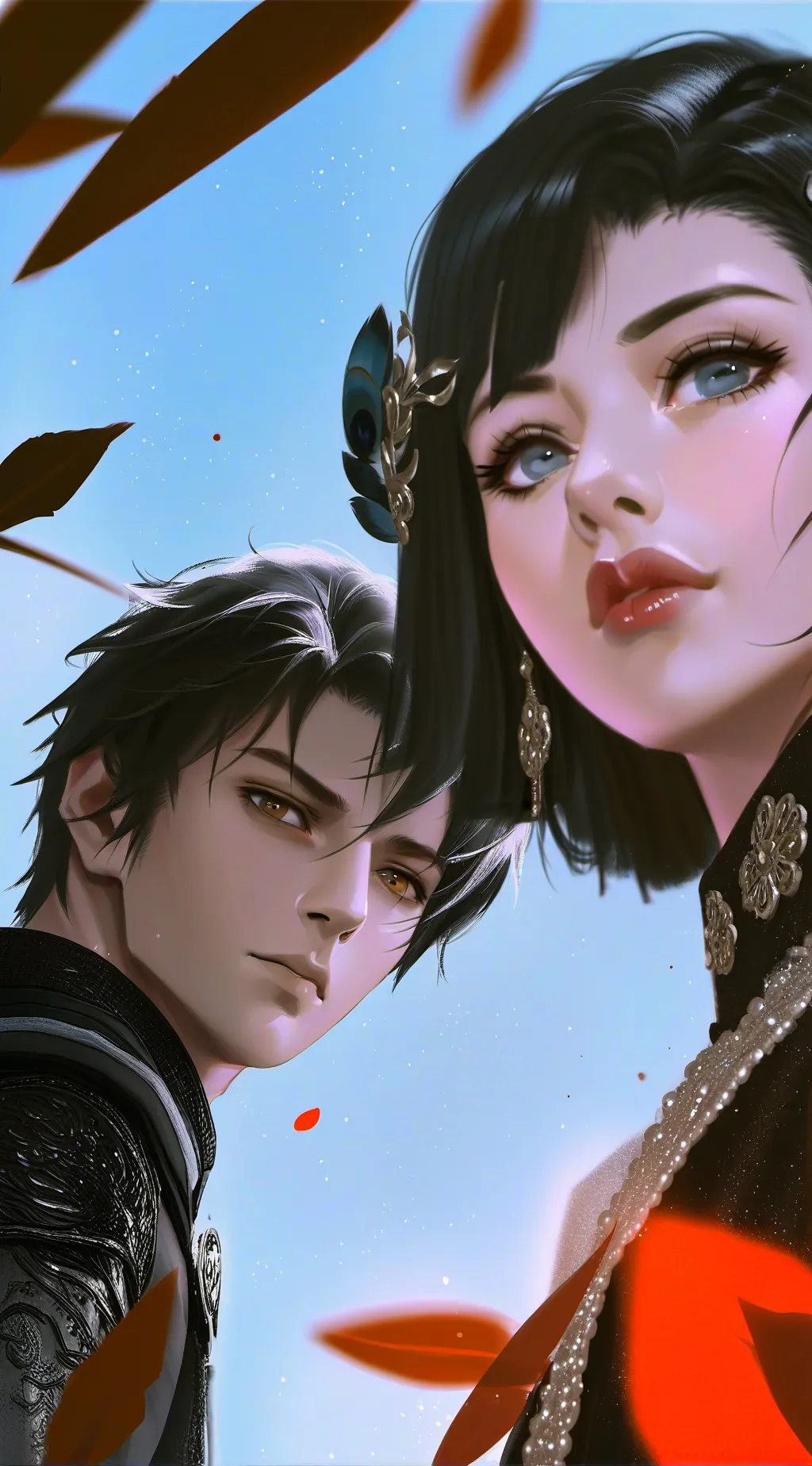 ai character: leute die gucken background