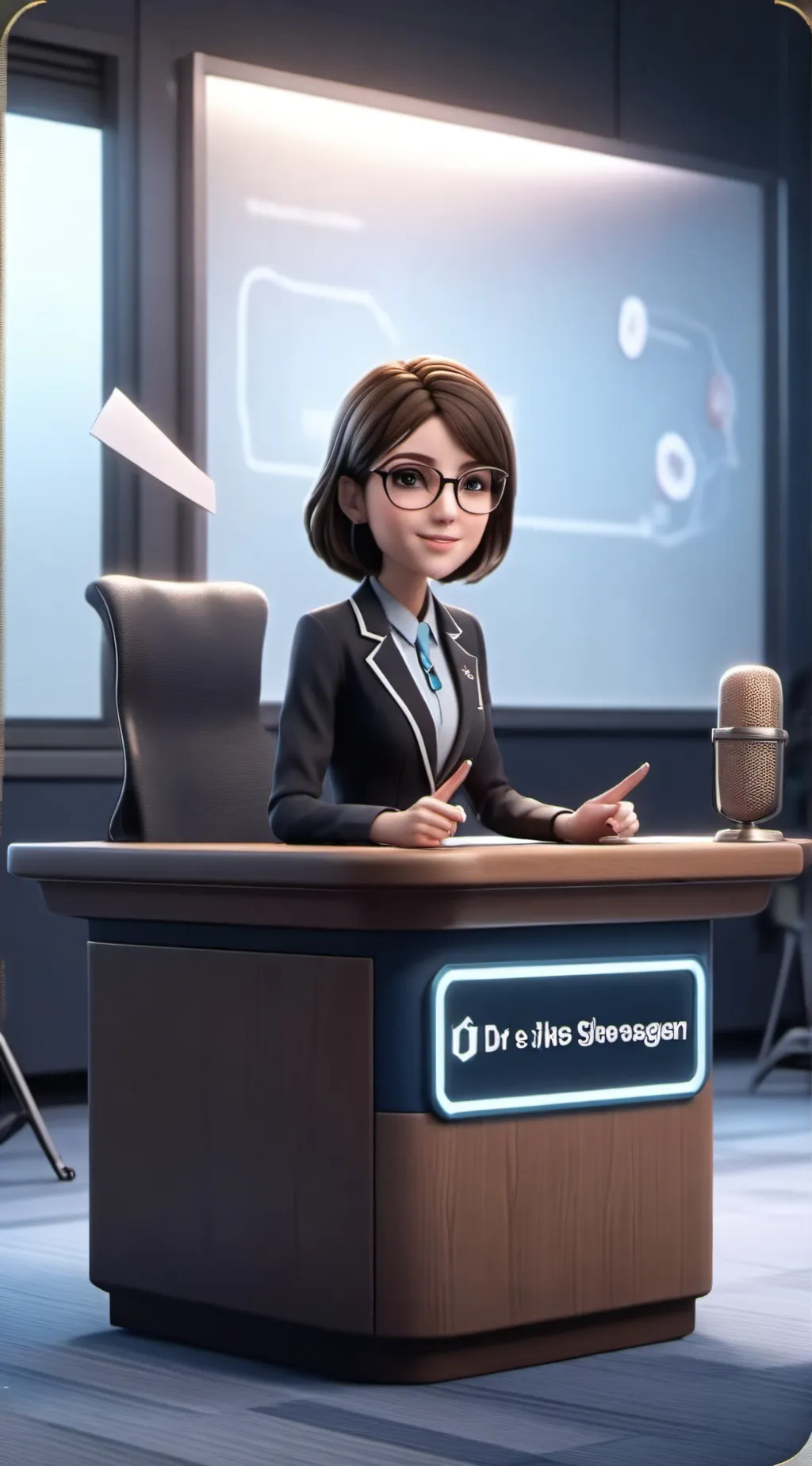 ai character: behavior card day  background