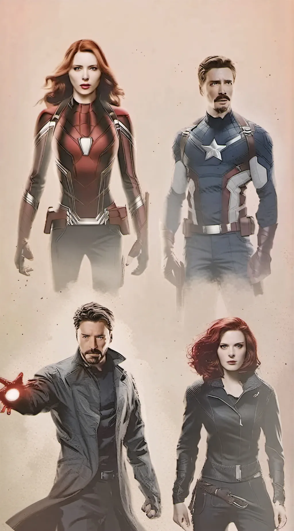 ai character: avengers  background